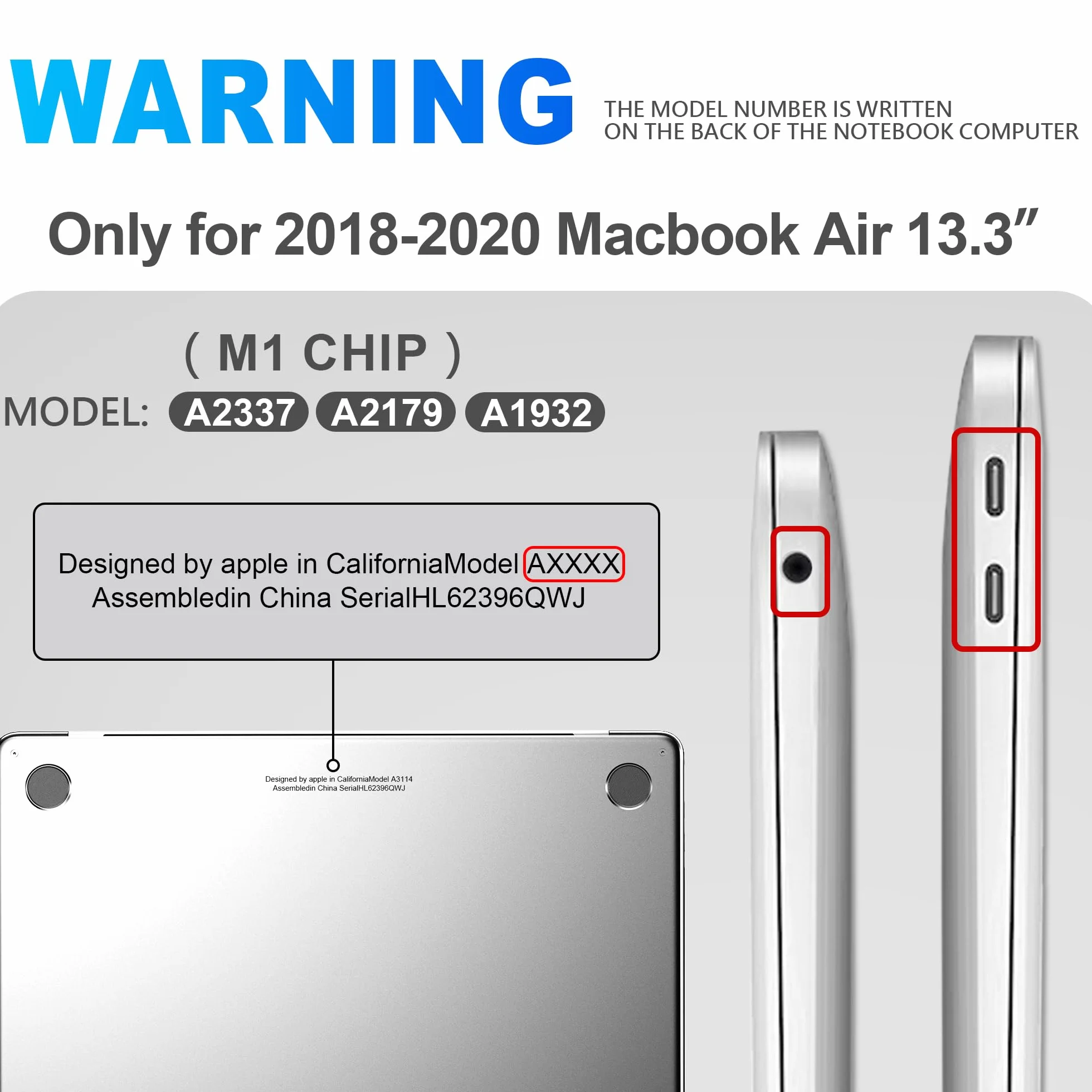 Coque Compatible MacBook Air 13 Pouces M1 2020 2019 2018 A2337 A2179 A1932, Housse Rigide en Plastique 13,3" Cristal Clair