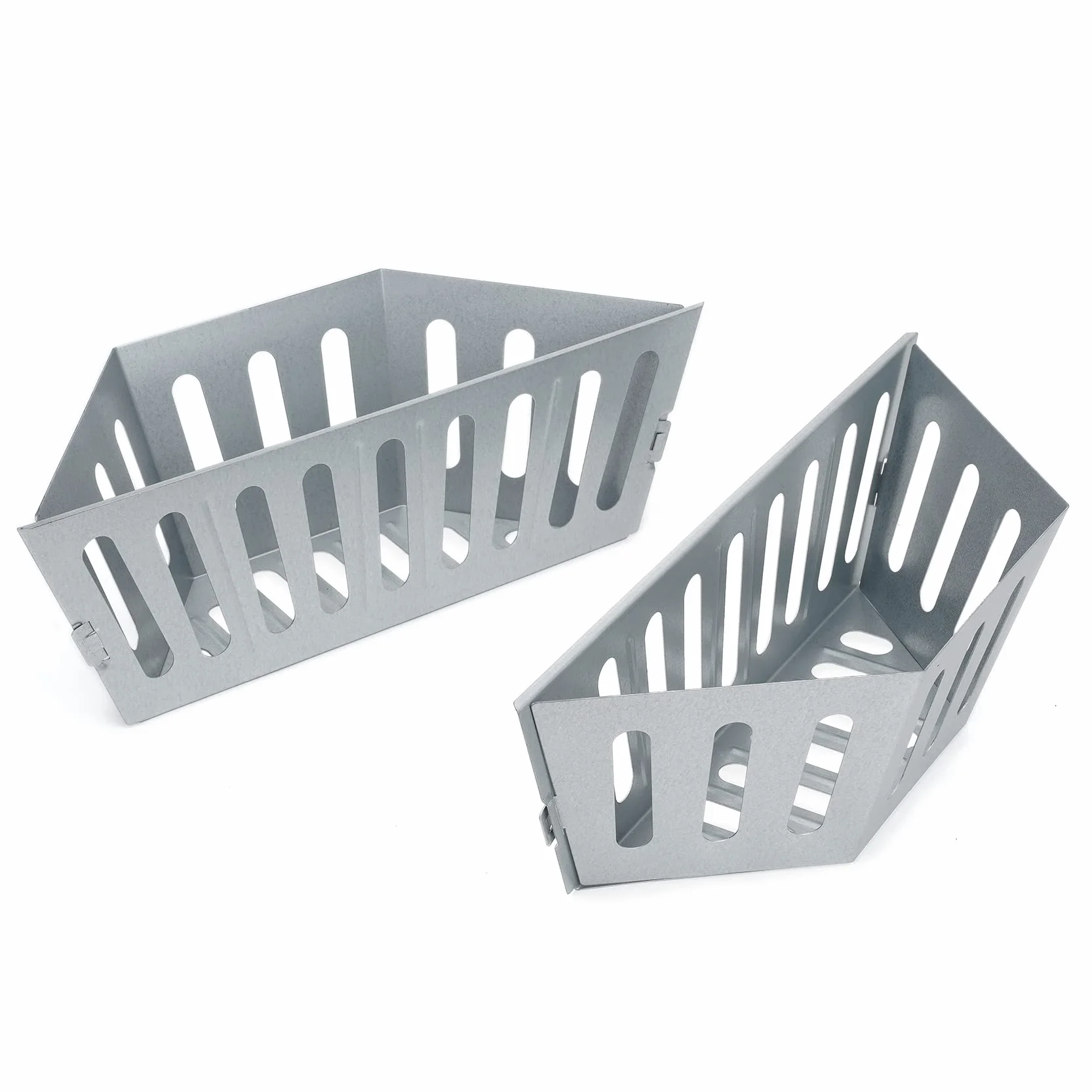 Onlyfire Grand Paniers à Charbon pour Kettle 57-67 cm, Char-Basket Acier Galvanisé pour Barbecue Weber Napoleon 22-26 pouces, 2 pièces