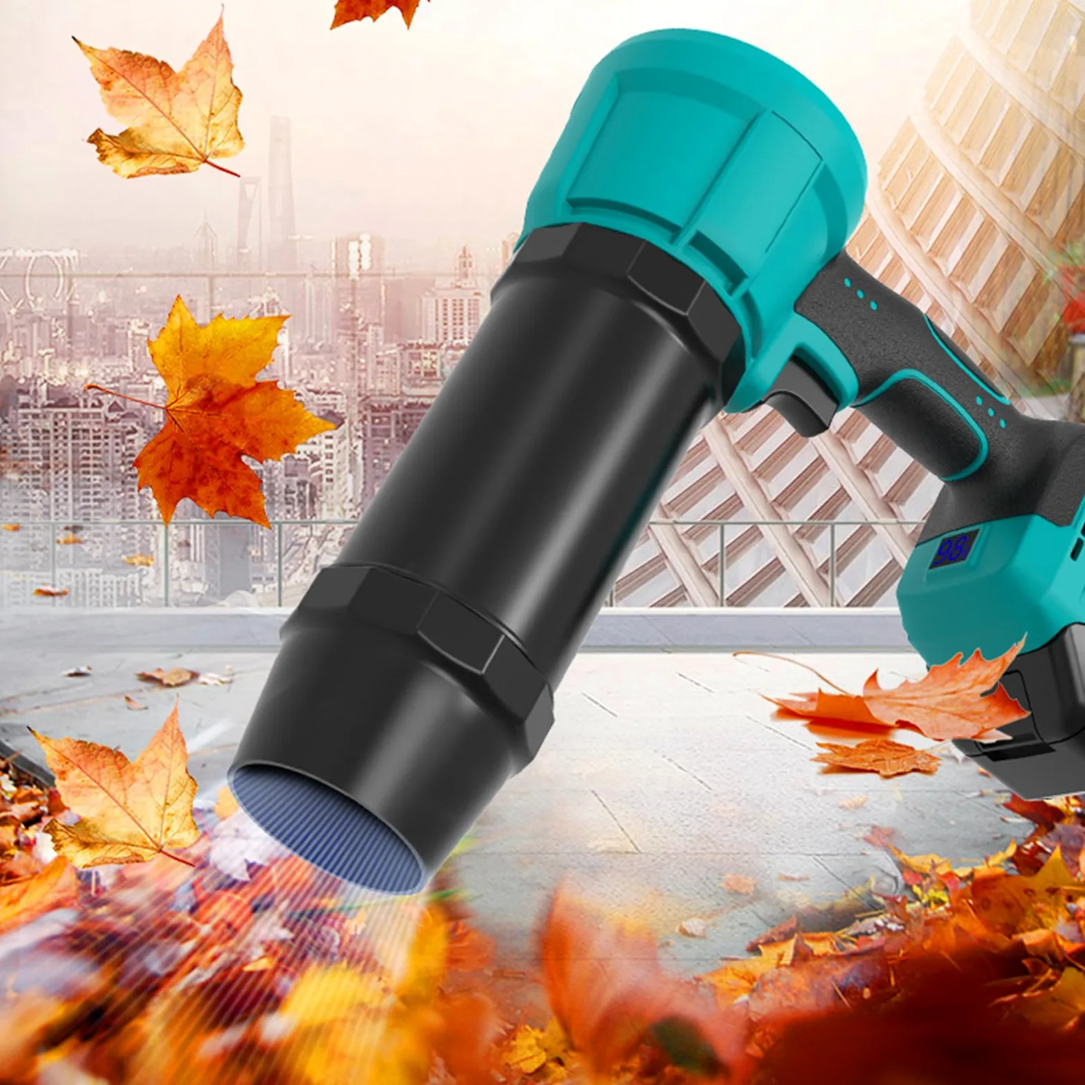 Souffleur à batterie rechargeable 700 g - Moteur de poussée ergonomique pour les coins étroits et les grandes surfaces - Souffleur de nettoyage de jardin sans fil