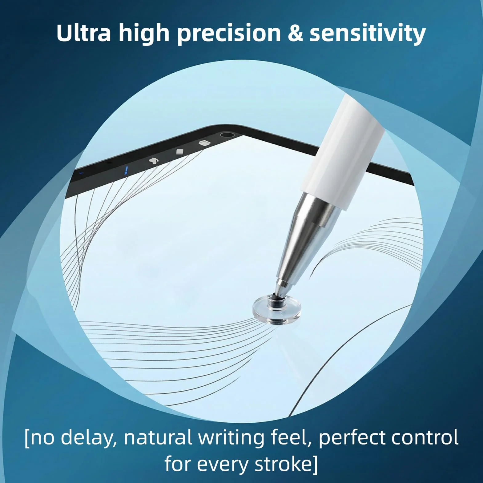 Lot de 2 stylets universels 2 en 1 pour tablette écran tactile, compatible iPad, Samsung, Huawei, blanc/noir