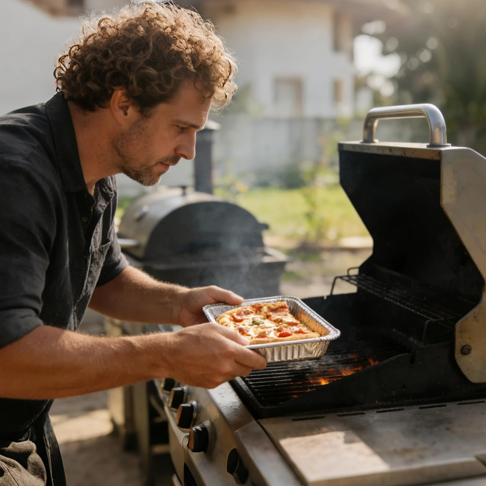 Barquettes en aluminium pour barbecue 600 ml résistantes à la chaleur réutilisables avec couvercle