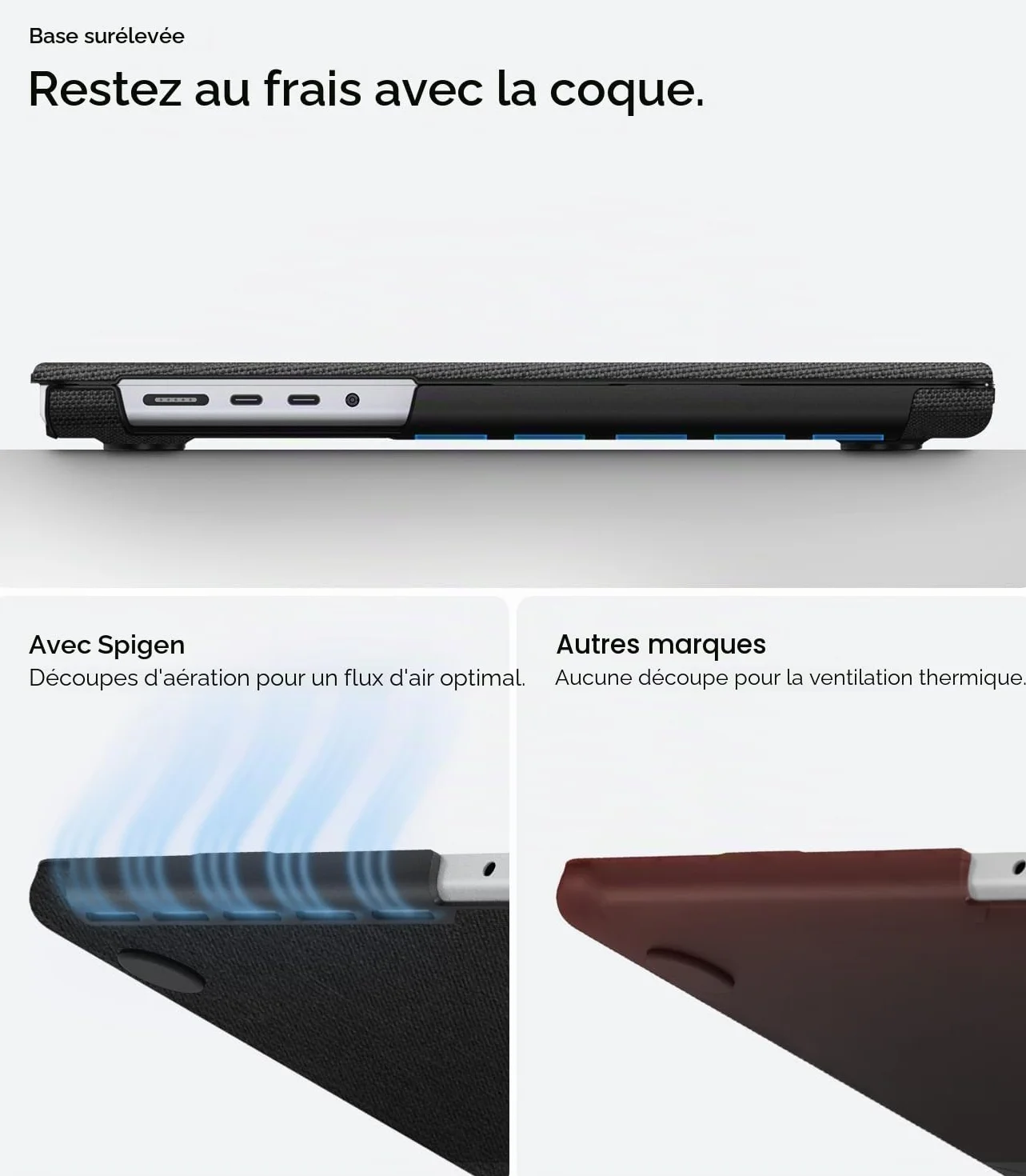 Spigen Urban Fit Coque MacBook Pro 14 Pouces M5 Pro Max 2026 M4 M3 M2 M1 2025-2021 Étui Tricot Premium Noir