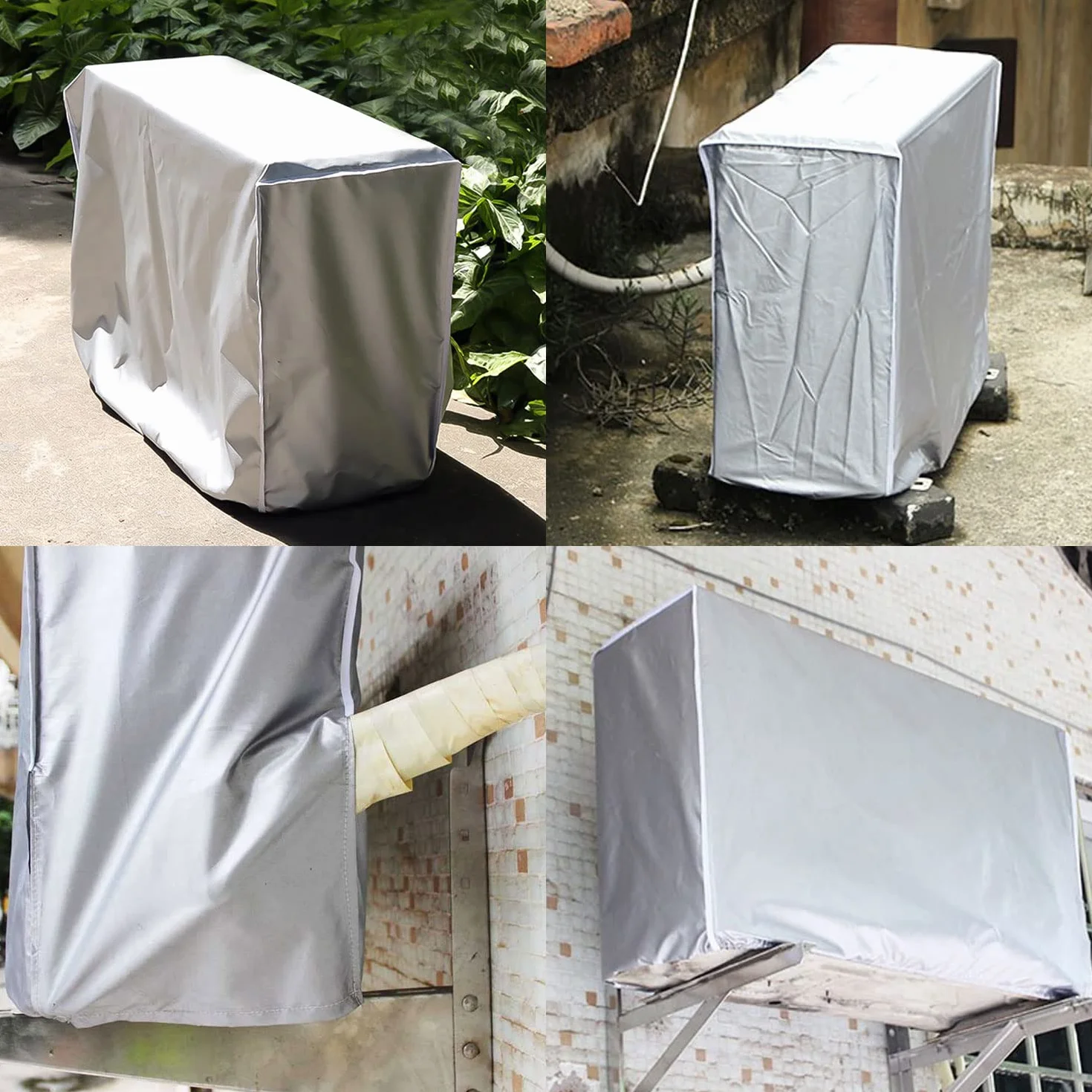 Housse Climatiseur Extérieur Imperméable Anti Poussière 80x28x54cm