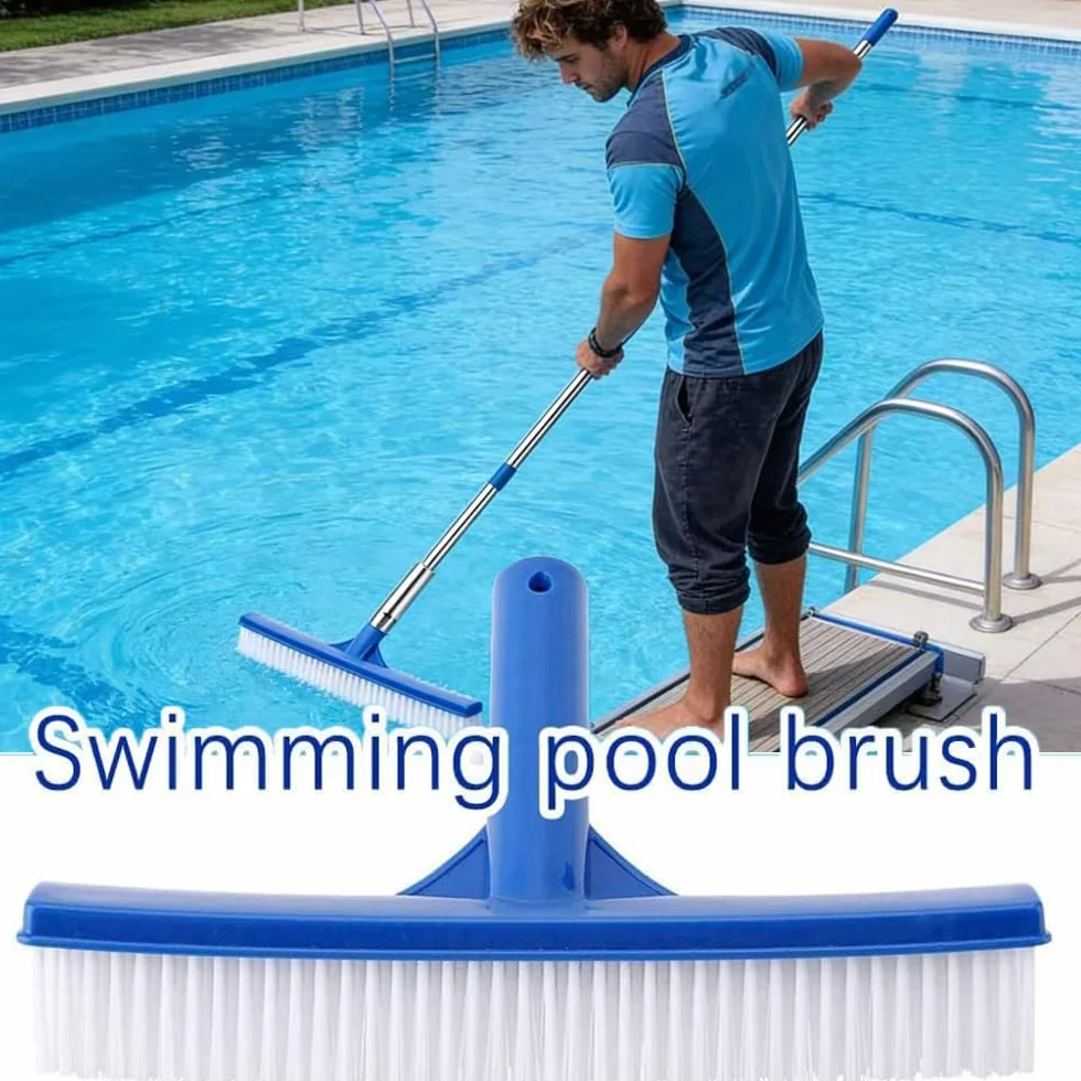 Epuisette Piscine avec Manche Telescopique 225cm, Brosse et Chiffon Nettoyage