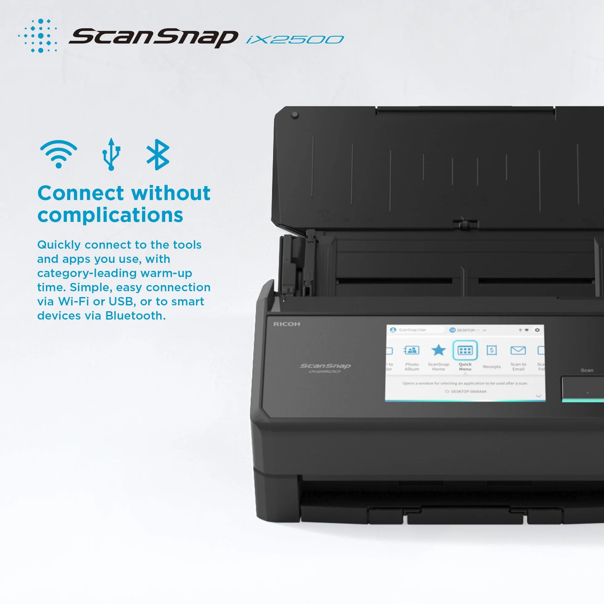 Ricoh ScanSnap iX2500 Scanner ADF 600 x 600 DPI A4 Noir