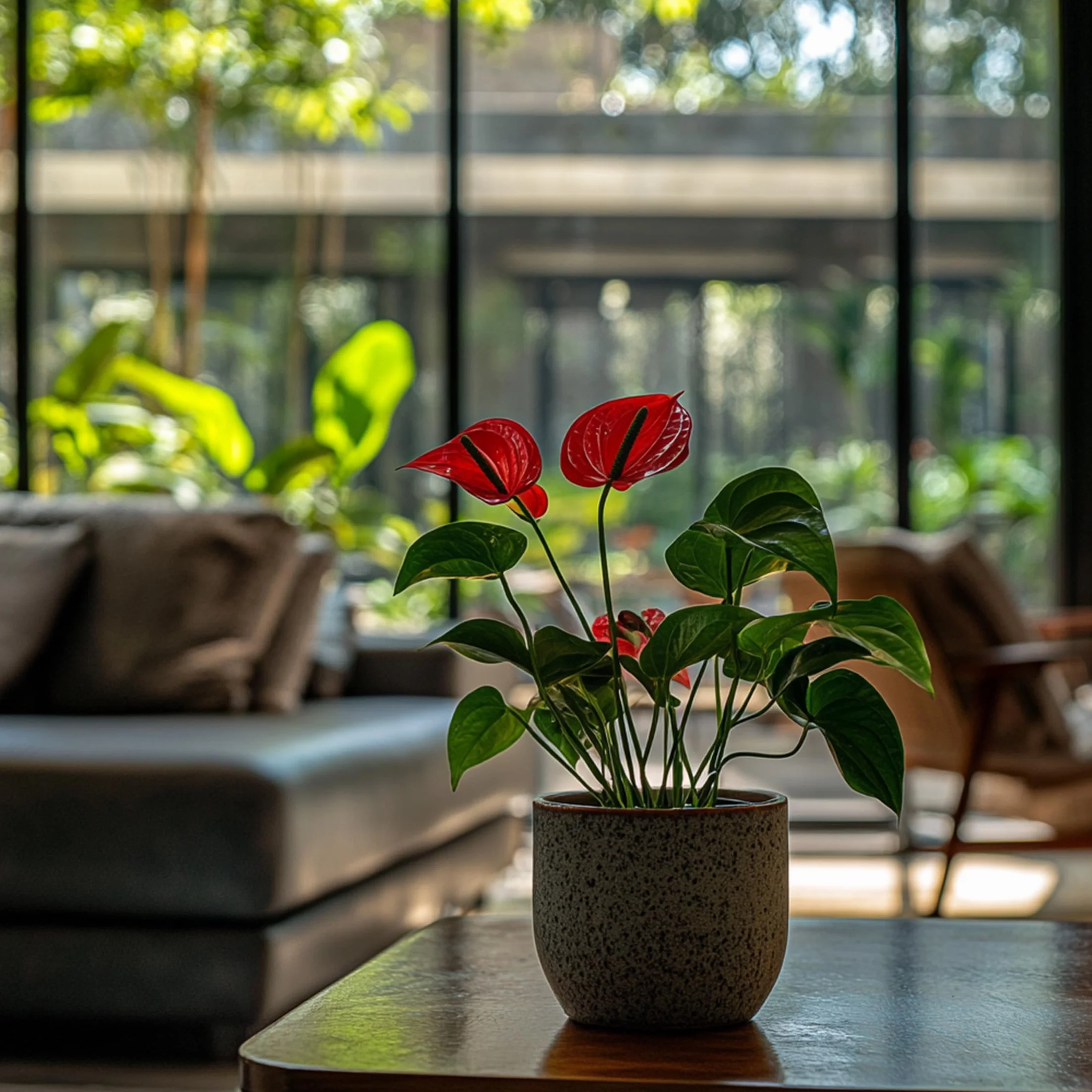 Anthurium 'Royal Champion' Roślina doniczkowa kwitnąca Czerwony 35-45cm 12cm