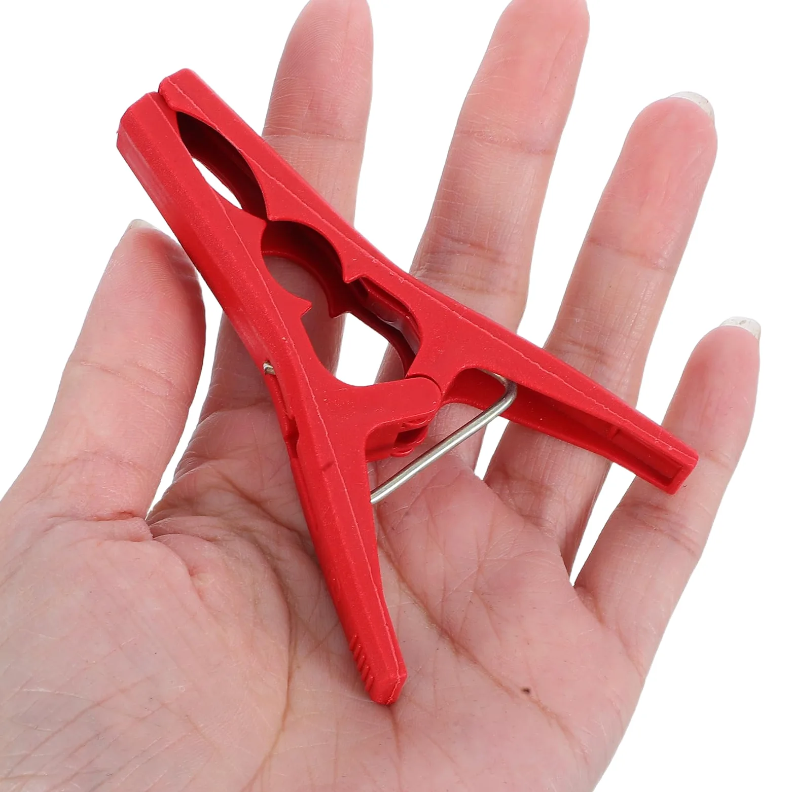 Clips de Fixation pour Plantes Potagères en Plastique Rouge 100 Pièces | Lot de Clips de Tige de Vigne, Installation Rapide et Légère, pour Vignes de Raisin et Fruits