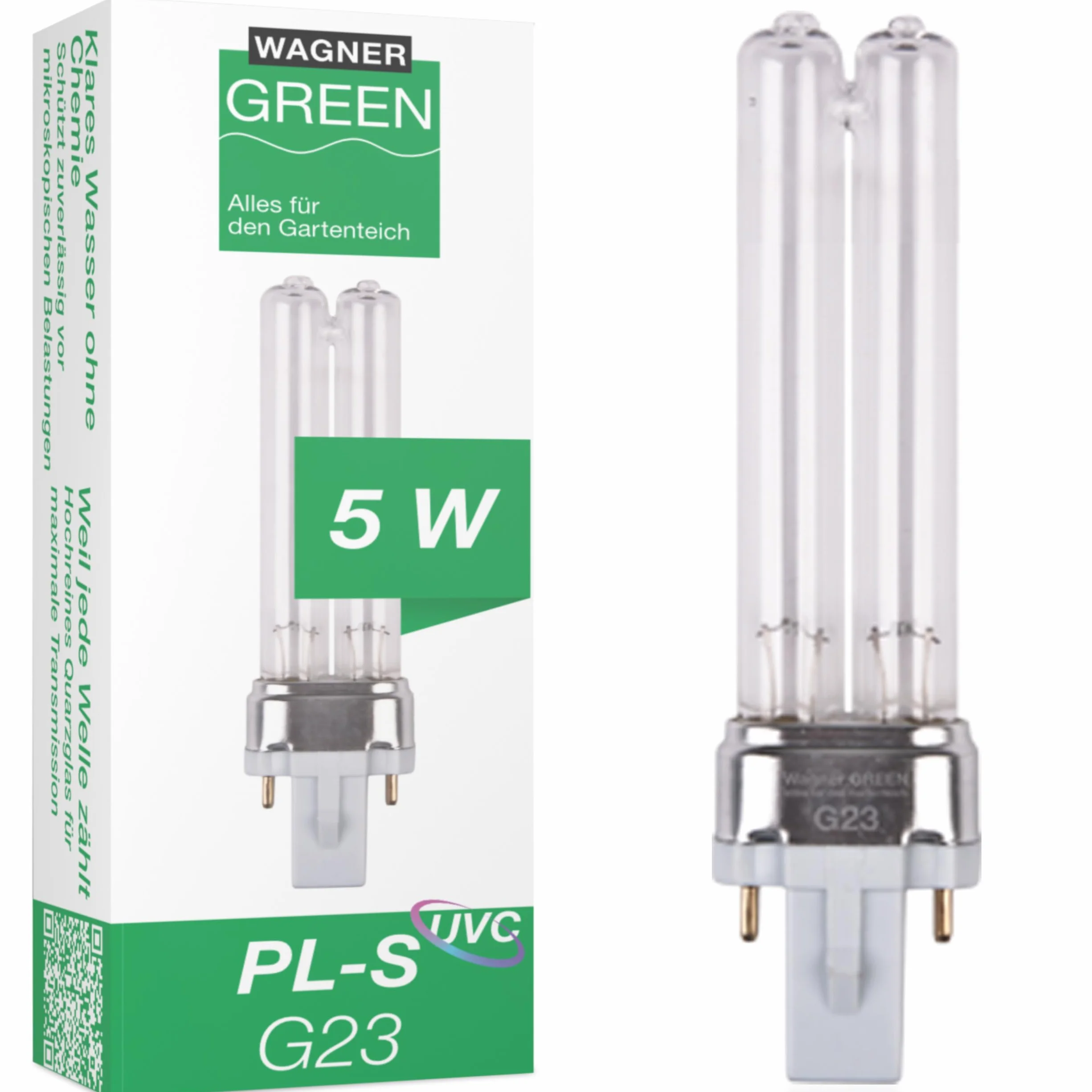 Lampe de rechange UVC G23 PL-S 5W pour clarificateur d'eau de bassin Wagner Green