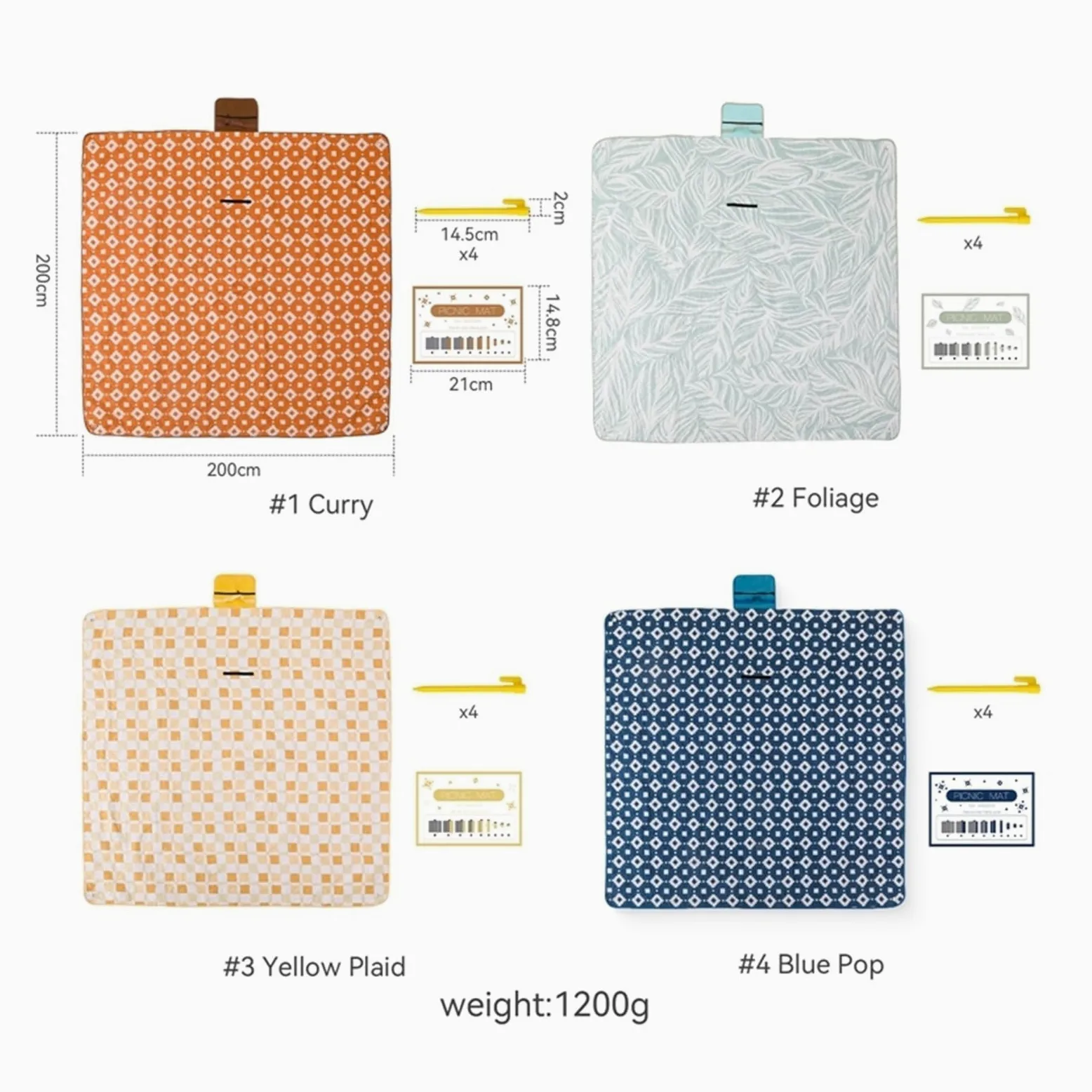 1 Tapis de Pique-Nique épais et Pliable à Motif Floral Extra Large.(1)