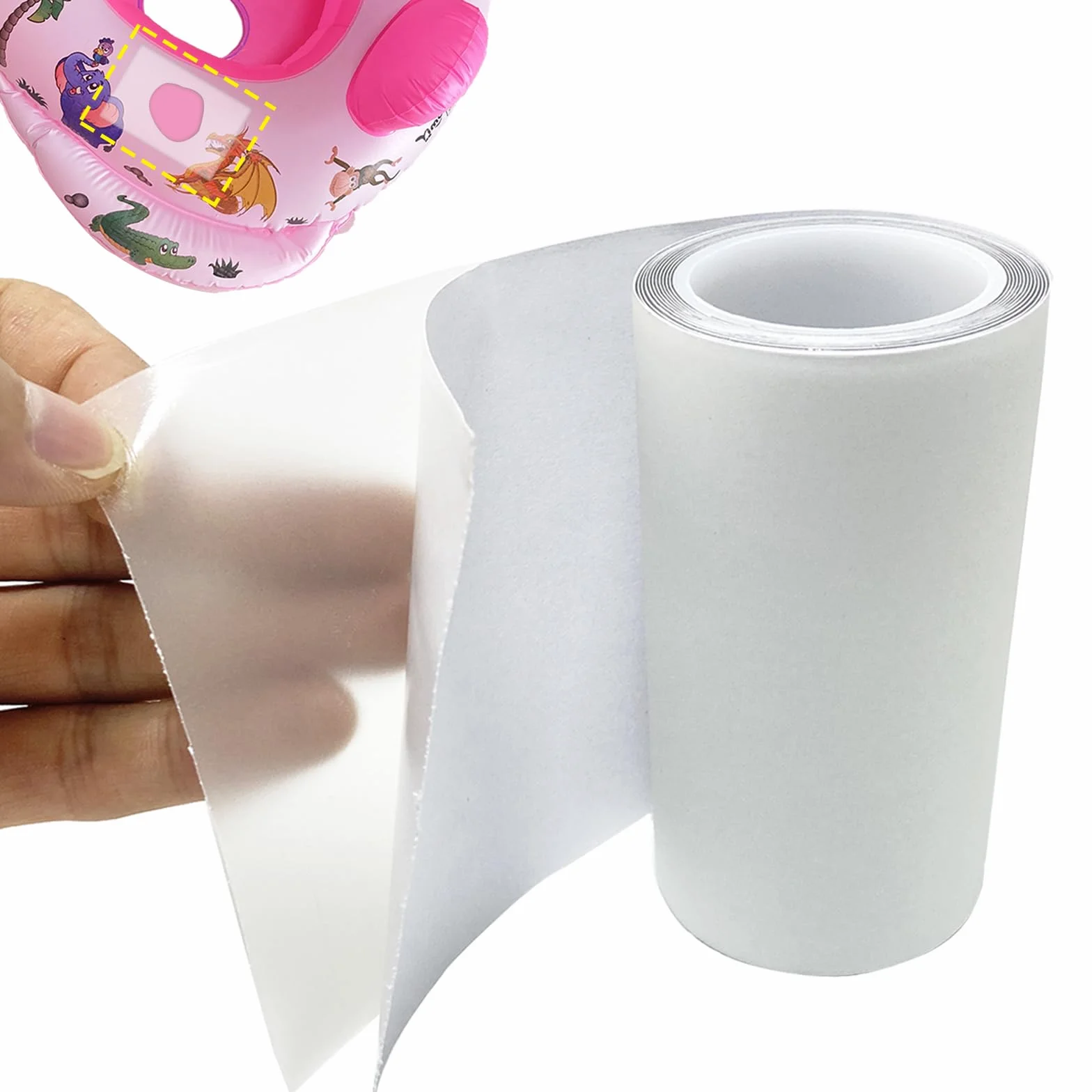 Kit de réparation gonflable TPU 10 cm x 2 m imperméable pour matelas pneumatique piscine bouée jouets