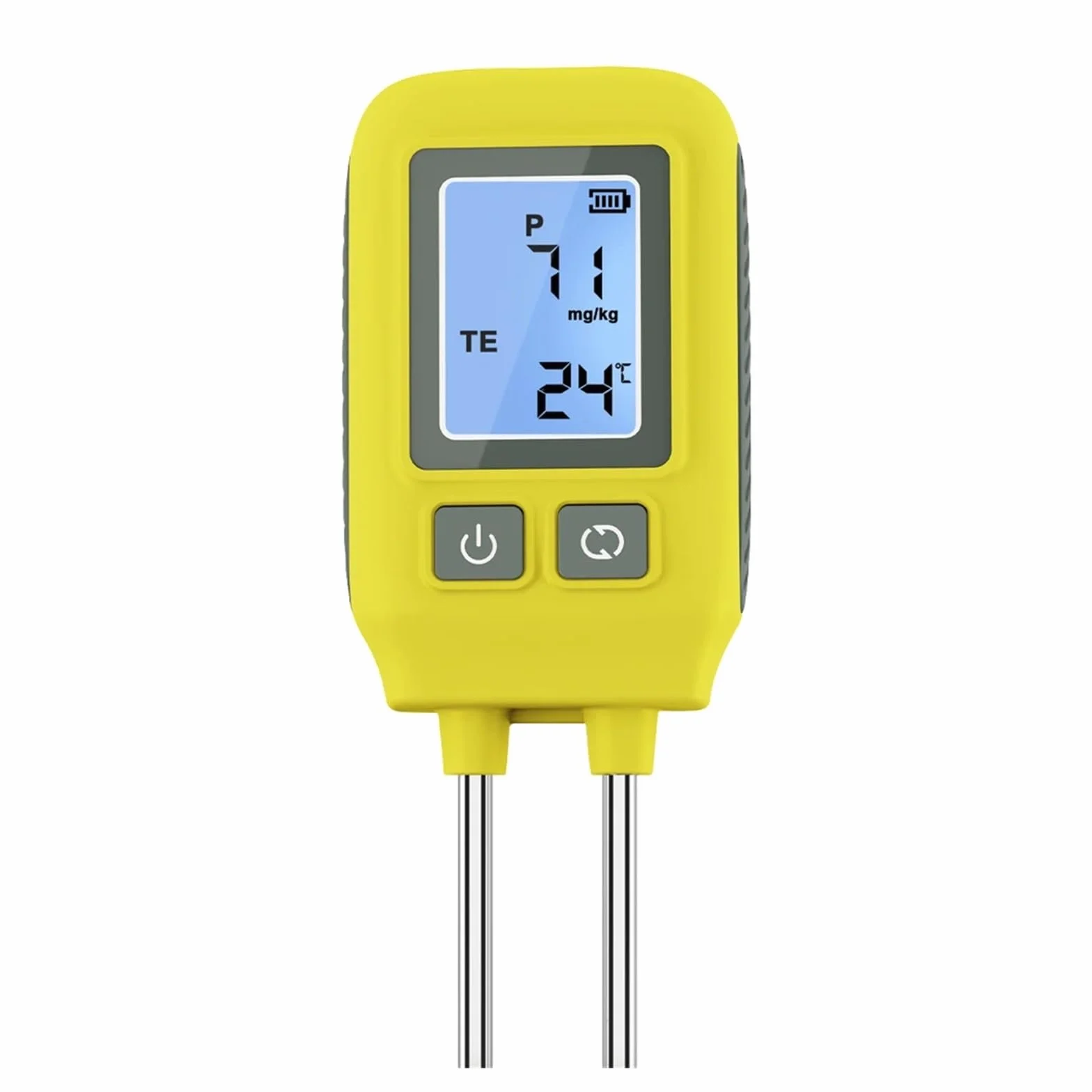 Testeur de Sol NPK avec écran LCD rétroéclairé, détecteur 4 en 1, Compteur nutriments for Engrais, analyseur température for Serre Jardinage, Agriculture