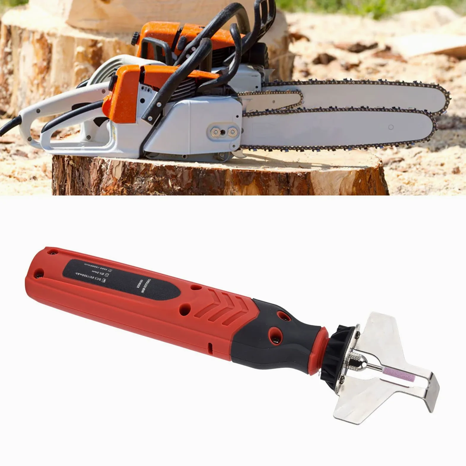 Fdit Kit D'affûtage de Tronçonneuse électrique sans Fil DC3.6V