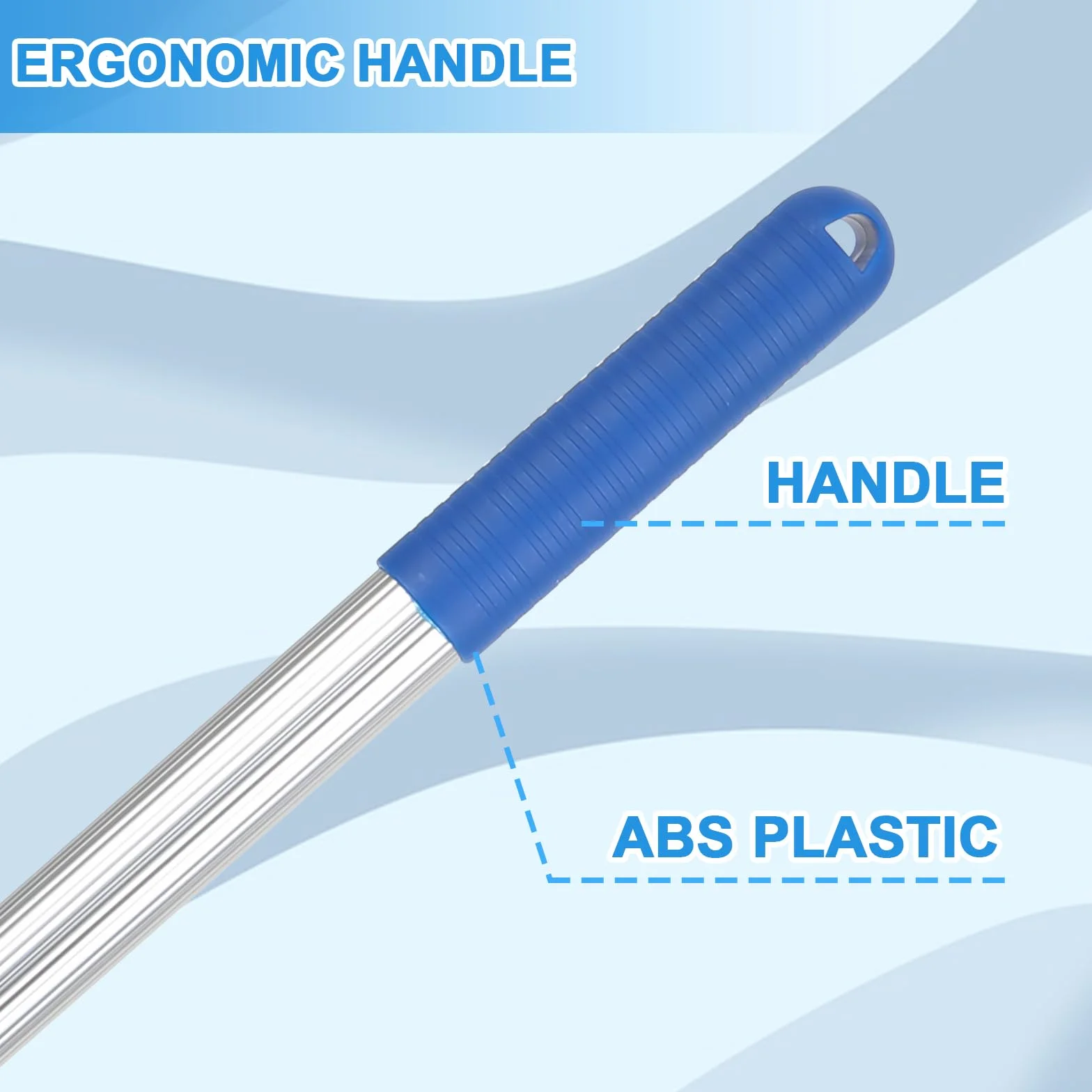 Barre télescopique en aluminium pour piscine 1,1 m 3 pièces argenté