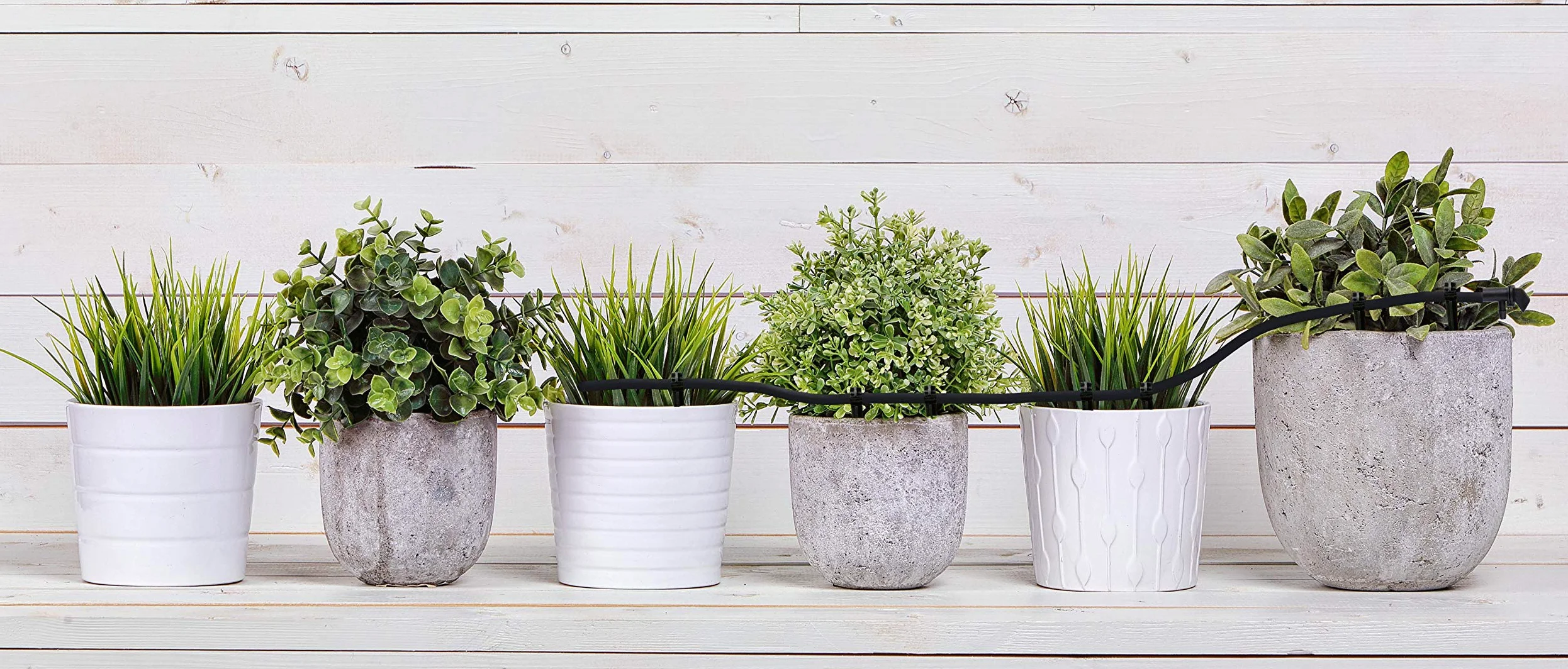 Kinzo Jardin - druppelbewateringsset Automatique - avec Pompe intégrée - jusqu'à 10 Plantes -. Tuyau 5m