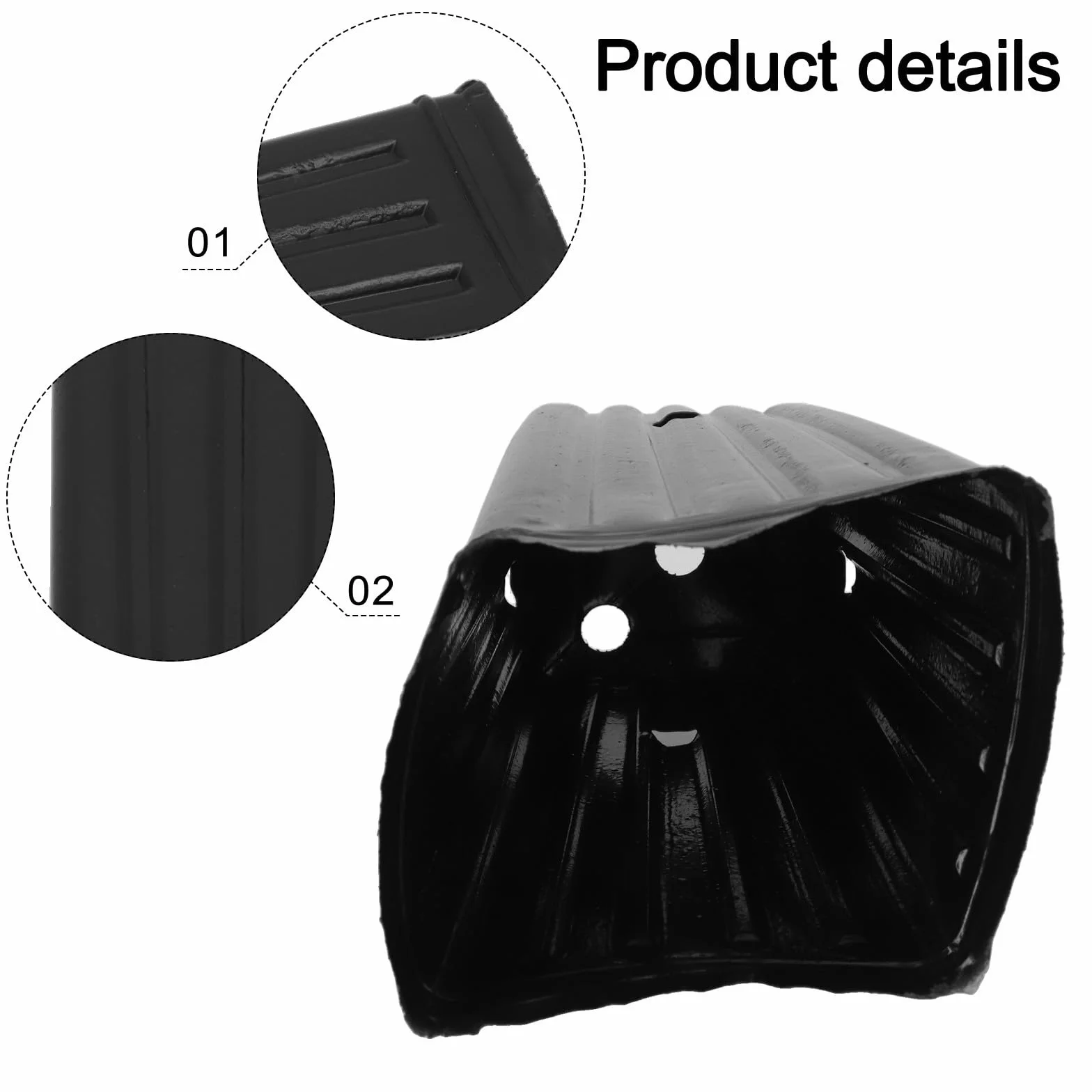 Pots de pépinière profonds en plastique 17,8 cm 20,3 cm Lot de 25 pour plantes