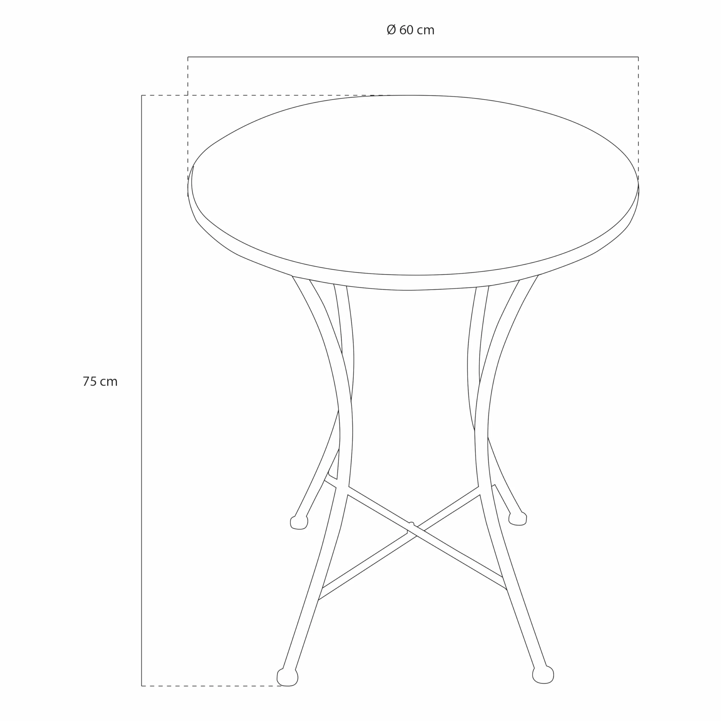 AXI Amélie Table Bistrot Mosaique Earth Brown 60 x 60 x 75 cm Table D'Appoint Extérieur Jardin