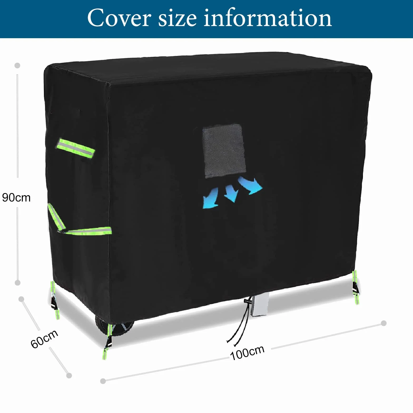 Housse de Protection Chariot Plancha 100x60x90 cm Imperméable Polyester