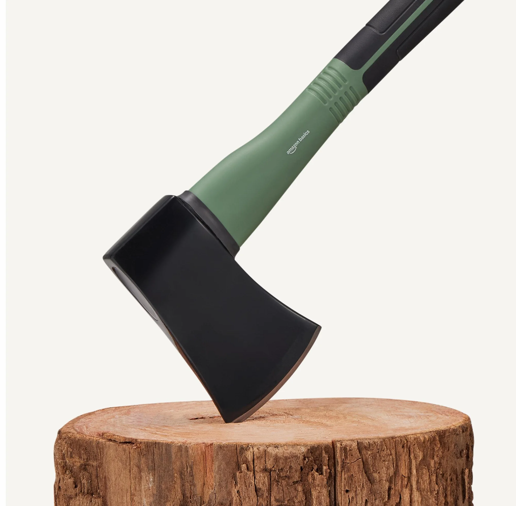 Amazon Basics Hache à Fendre pour Bois, 15 x 5.5 x 1.1 pouces, Olive, Noir, Lot de 1