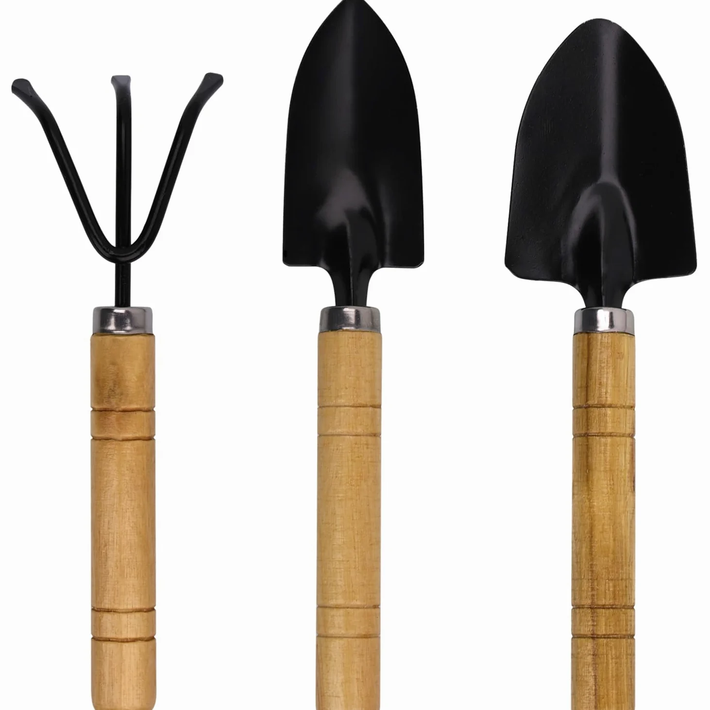 Mini outils de jardinage pour enfants – Kit d'outils de jardin 3 pièces avec pelle, truelle et râteau pour plantes grasses, plantes en pot, jardinage intérieur et extérieur