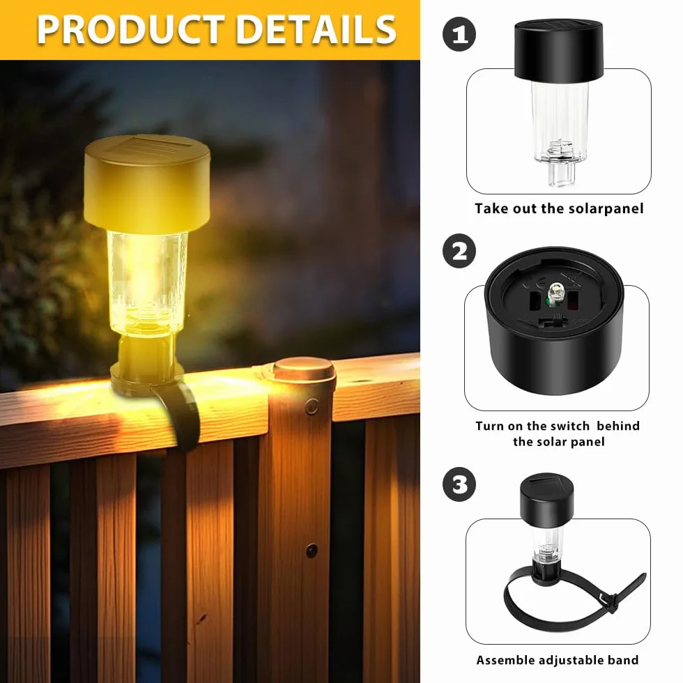 Lampes Solaires de Bassin RGB LED Lot de 8, Éclairage Piscine Hors Sol