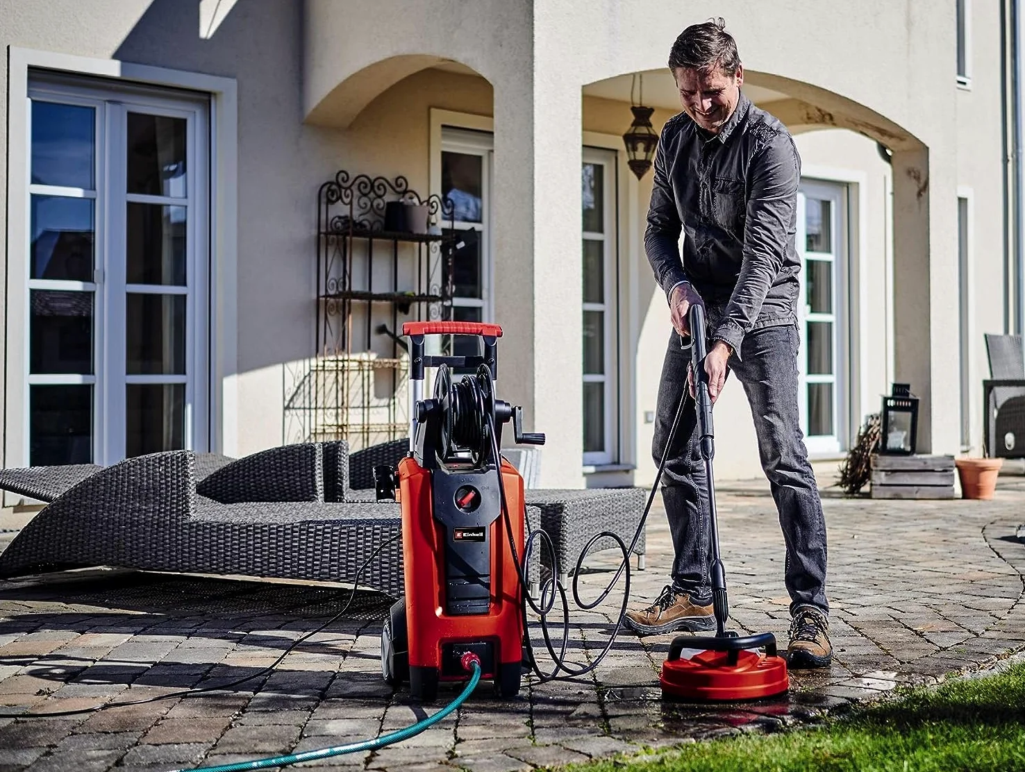 Einhell Nettoyeur Haute Pression Te-HP 170 | 2 300 W | 170 bars | Système Quick-Couple | Tuyau haute pression | Pistolet | Lance | Buses diverses | Brosse