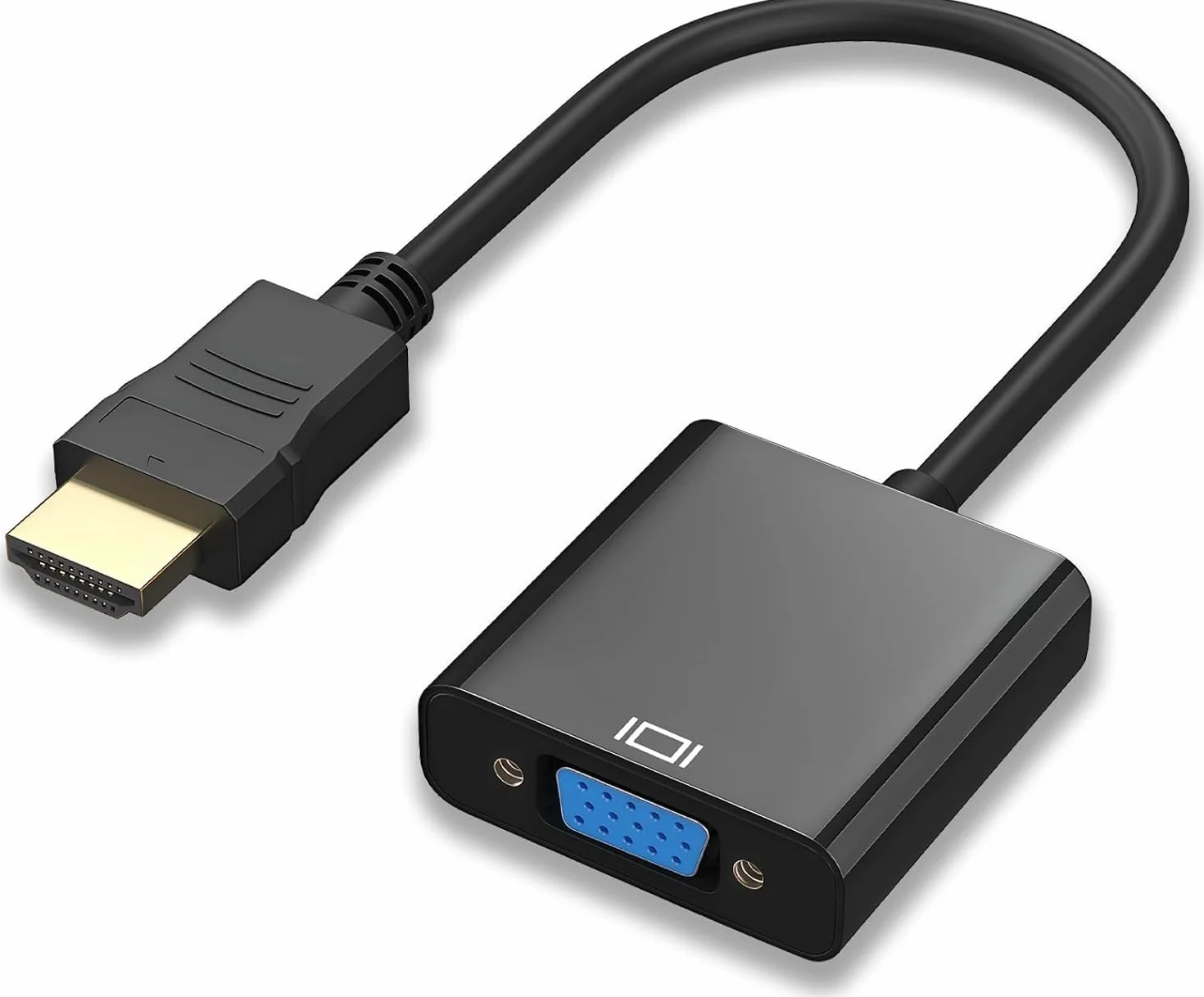 Adaptateur HDMI vers VGA 1080P Full HD Convertisseur sans Alimentation Noir