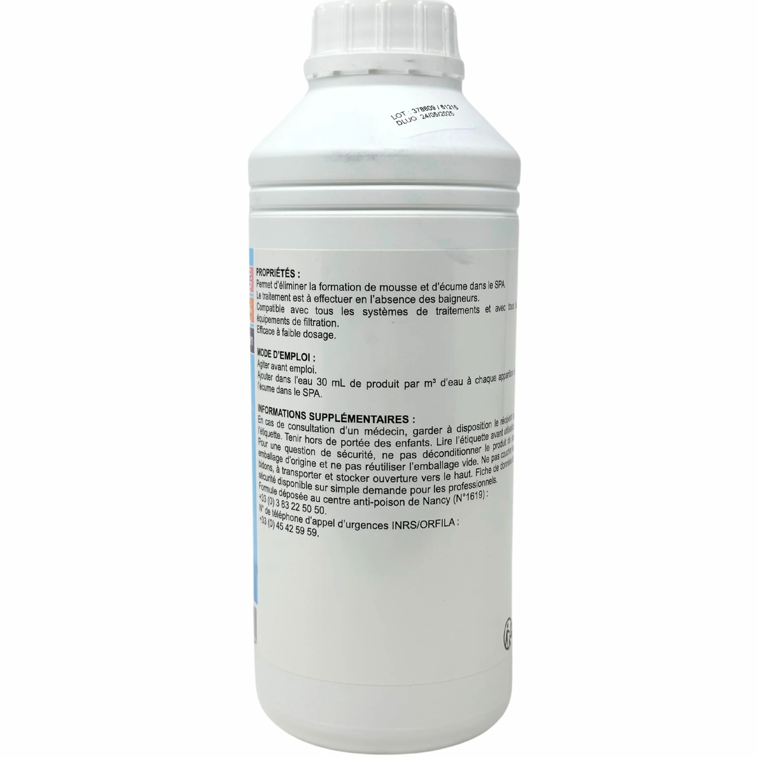 Anti Mousse pour Spa 1L – Élimination Rapide de la Mousse – Fabriqué en France