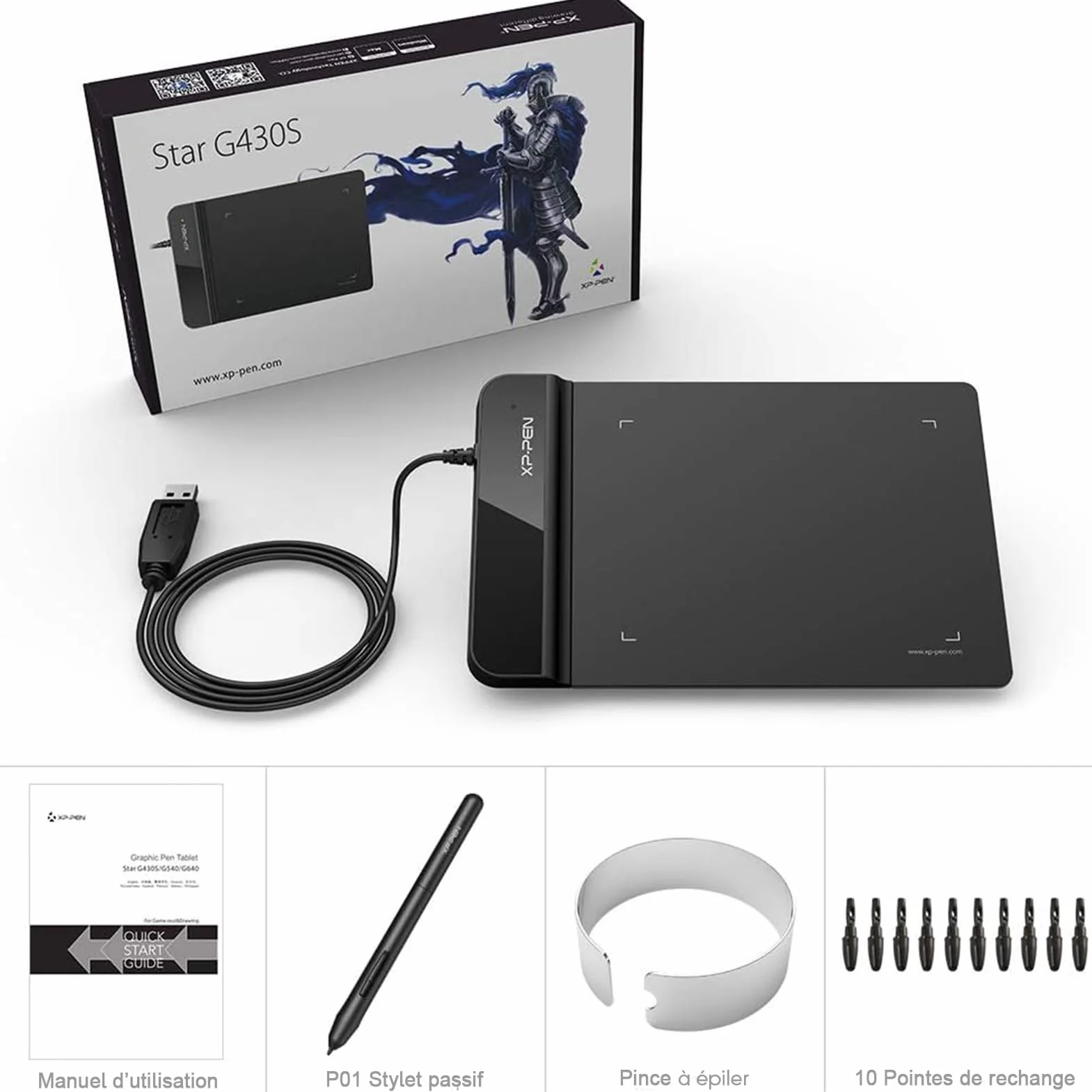 XP-Pen G430S Tablette Graphique 4x3 Pouces Stylet 8192 Niveaux