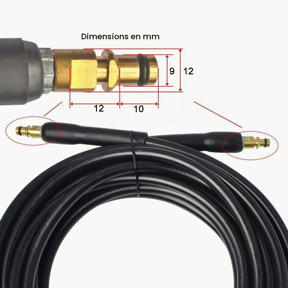 AIM Tools Pistolet de Déclenchement à Connexion Rapide Compatible avec Karcher Nettoyeur Haute Pression avec Baguette Lance Buse, Adaptateurs de Connexion Rapide et 5m Tuyau avec Raccords Rapides