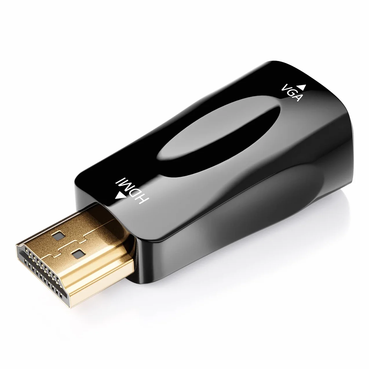 deleyCON Adaptateur HDMI vers VGA pour Moniteur Projecteur