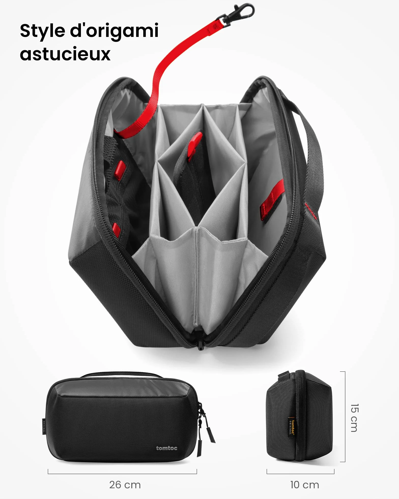 Tomtoc Tech Organizer Bag pour Accessoires Électroniques Adaptateur MacBook