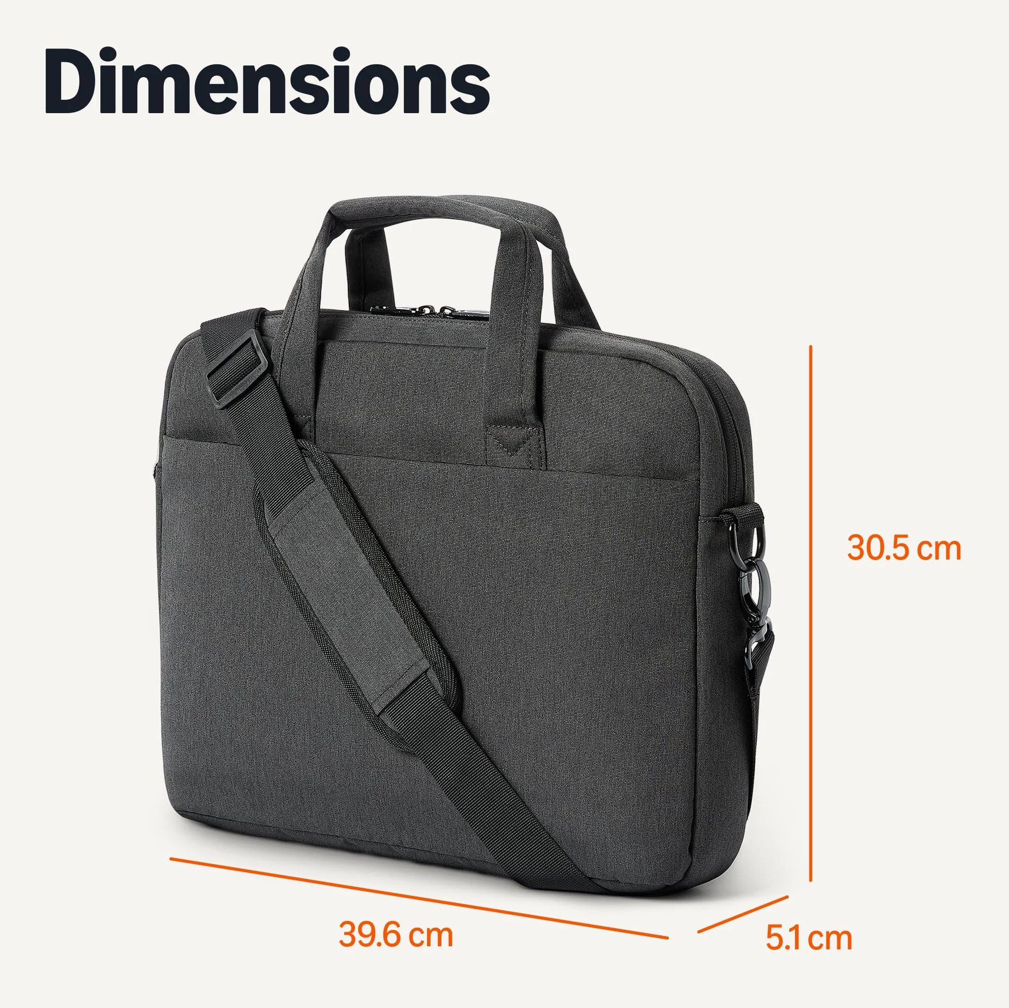 Amazon Basics Sacoche ordinateur portable 15.6 po (39,6 cm) noire