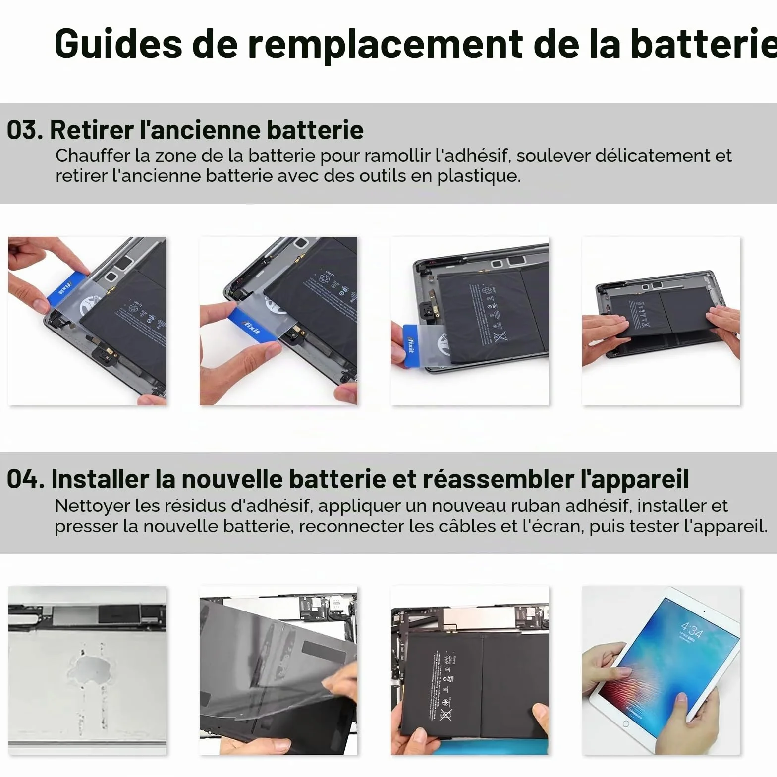 K KYUER A1484 Tablet Batterie pour iPad 5 6 7 8 9 Gen Air 1 2013
