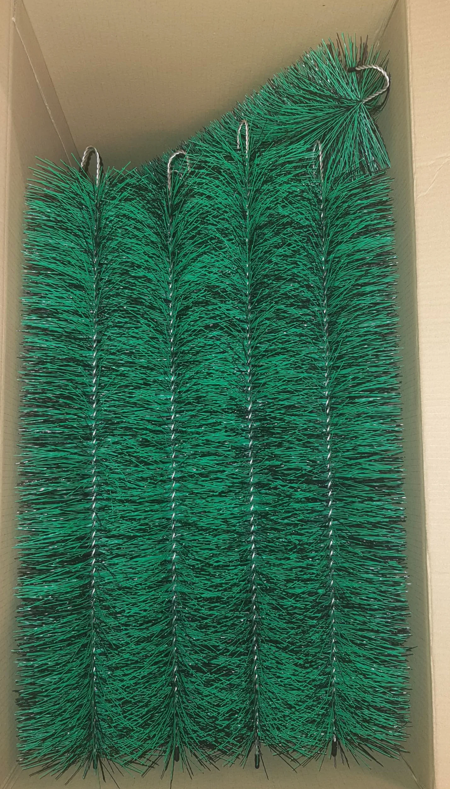 24 brosses pour filtre 30-80 cm Ø15 cm, pour filtre de bassin et filtre Koi. Mélange noir et vert (60 cm)