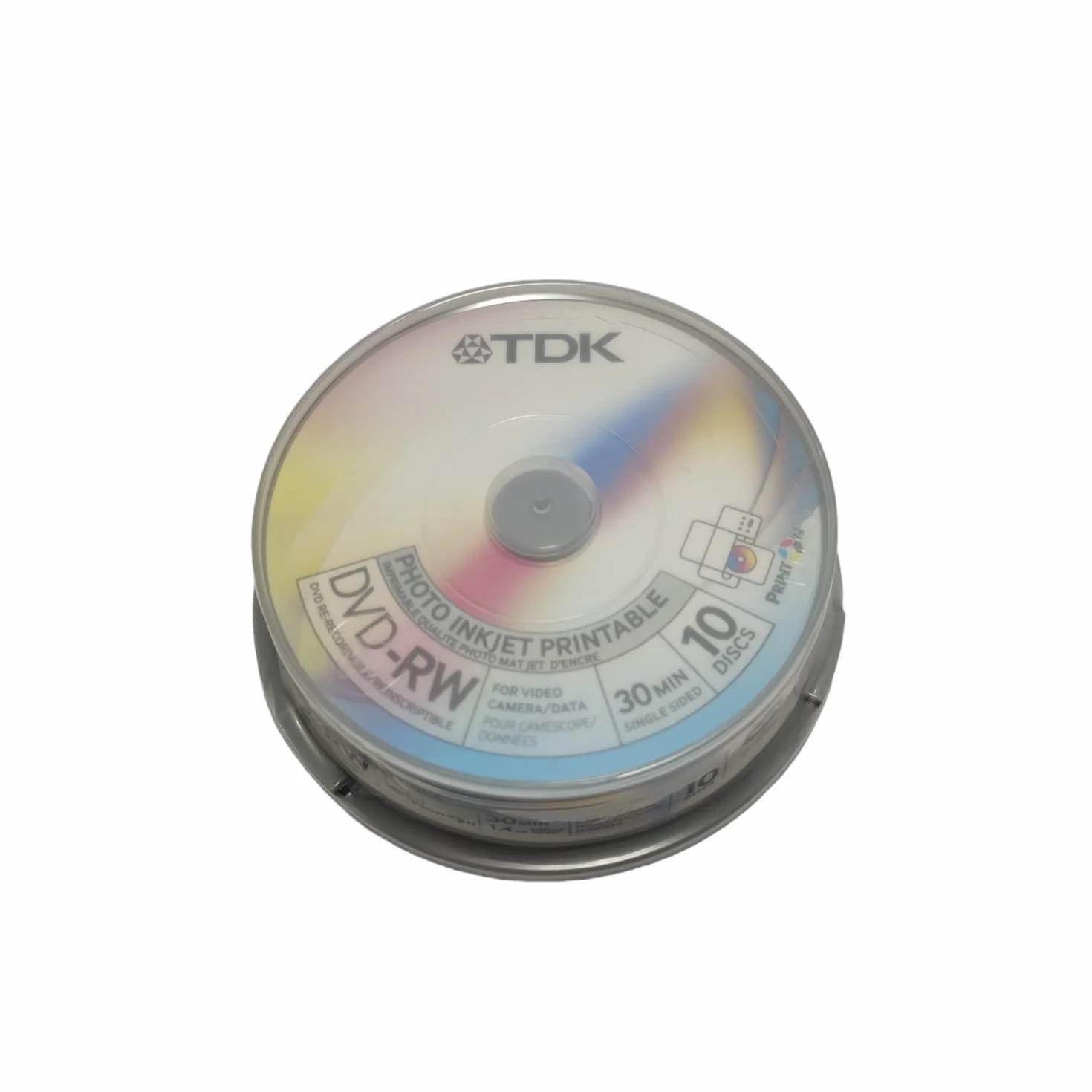 TDK DVD-RW 8cm 1.4Go 2x imprimable 10 pièces