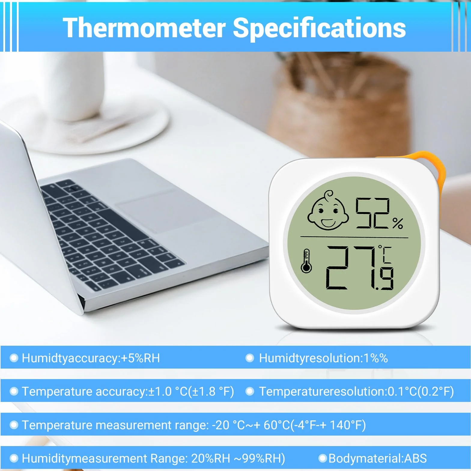 Thermomètres d'intérieur LCD numérique Lot de 3
