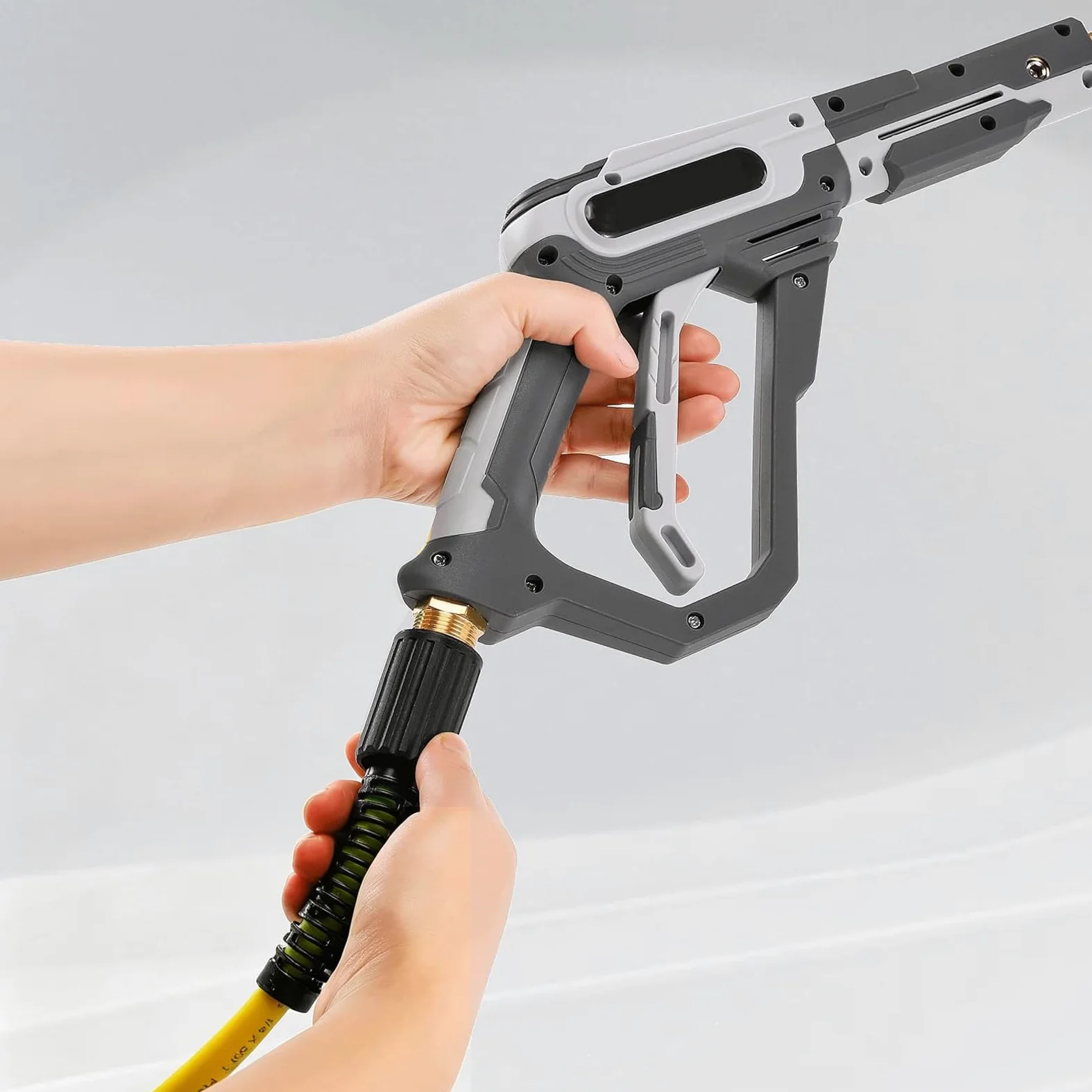 Tuyau de Nettoyeur Haute Pression 15 m x 1/4", Flexible avec Raccord M22 14 mm, pour Nettoyeurs à Essence et Électriques