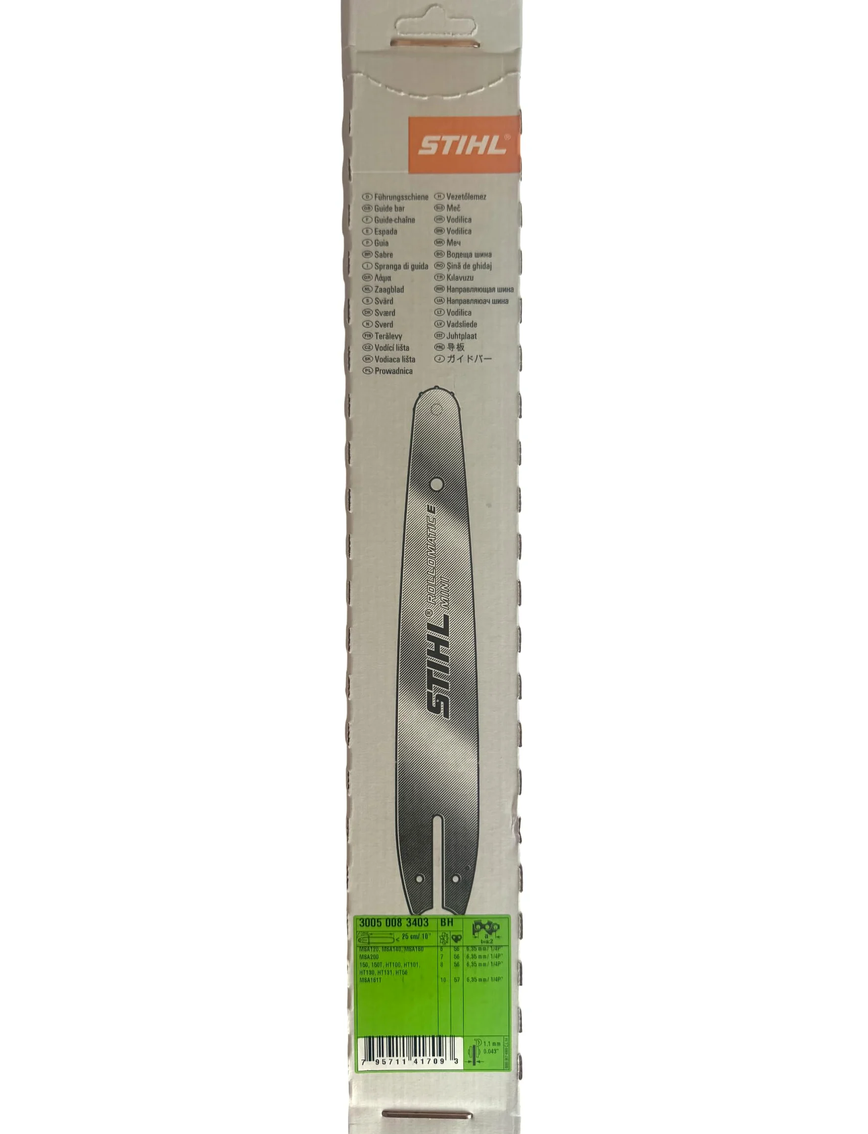 GUIDE CHAINE TRONCONNEUSE ROLLO E 25CM 30050083403