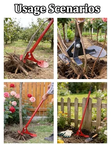 Arracheur de Racines Robuste avec poignée, arrache-souches à Levier facilitant l'extraction des Mauvaises Herbes pour poteaux de clôture et Jardin.