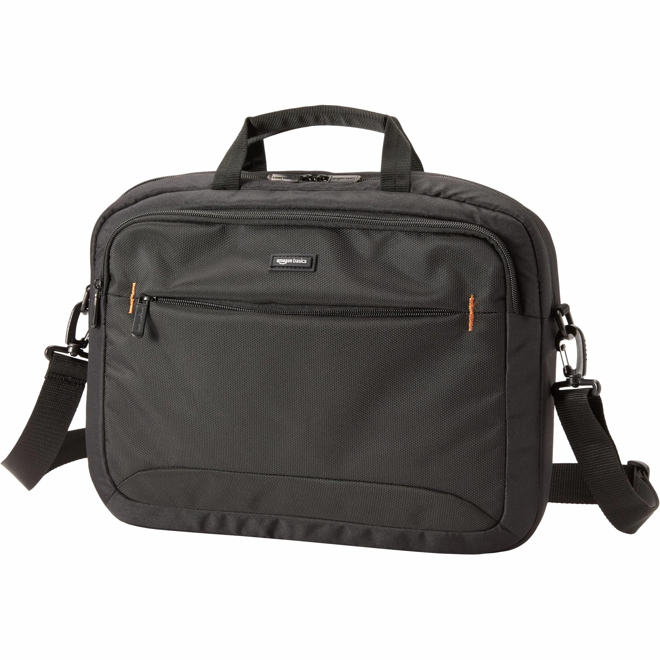 Amazon Basics Sac à bandoulière Compact Ordinateur Portable 15,6 Pouces 40 cm Noir