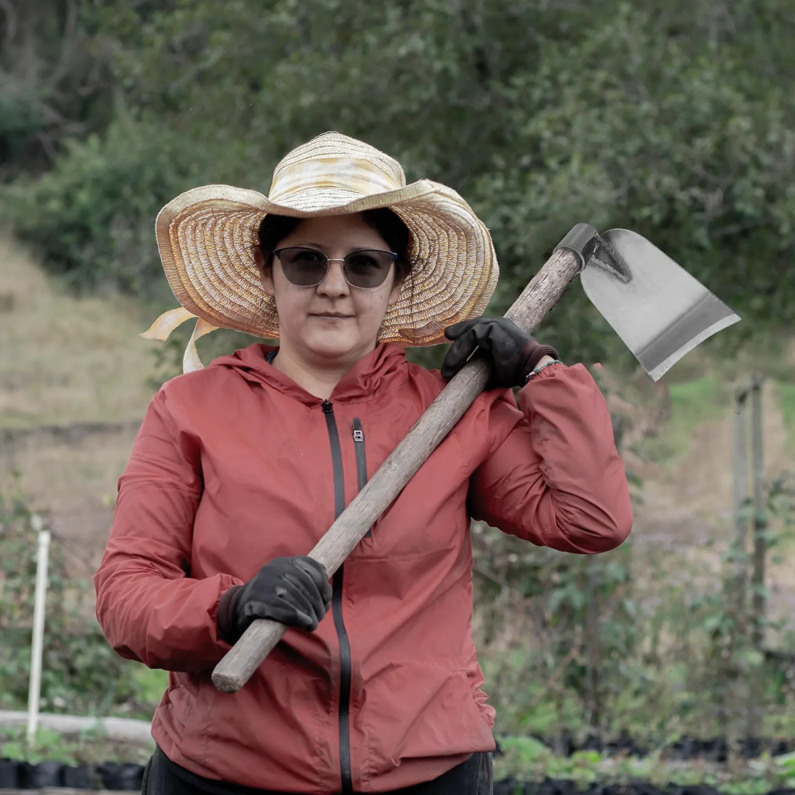 CALLARON Houes de Jardinage en Acier Inoxydable Robustes pour Binage et Creusage, Outil Polyvalent Améliorant L'efficacité Travail Jardin