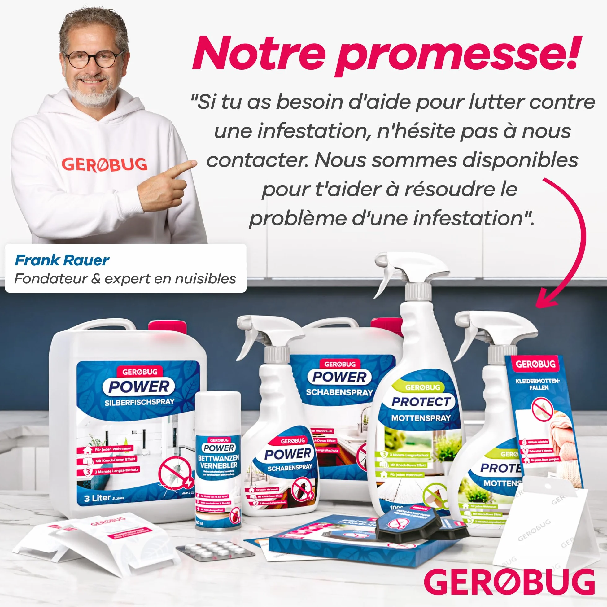 Gerobug Piège à cafards Professionnel 12 pièces - Piège à Colle pour surveiller les cafards