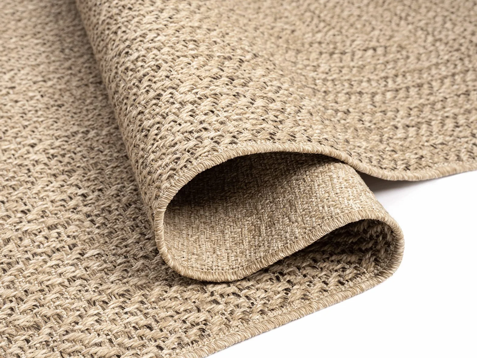Mia´s Teppiche Soil - Tapis extérieur et intérieur résistant aux intempéries, Aspect Jute Naturel, idéal pour terrasse, Balcon et Jardin, env. 140 x 200 cm