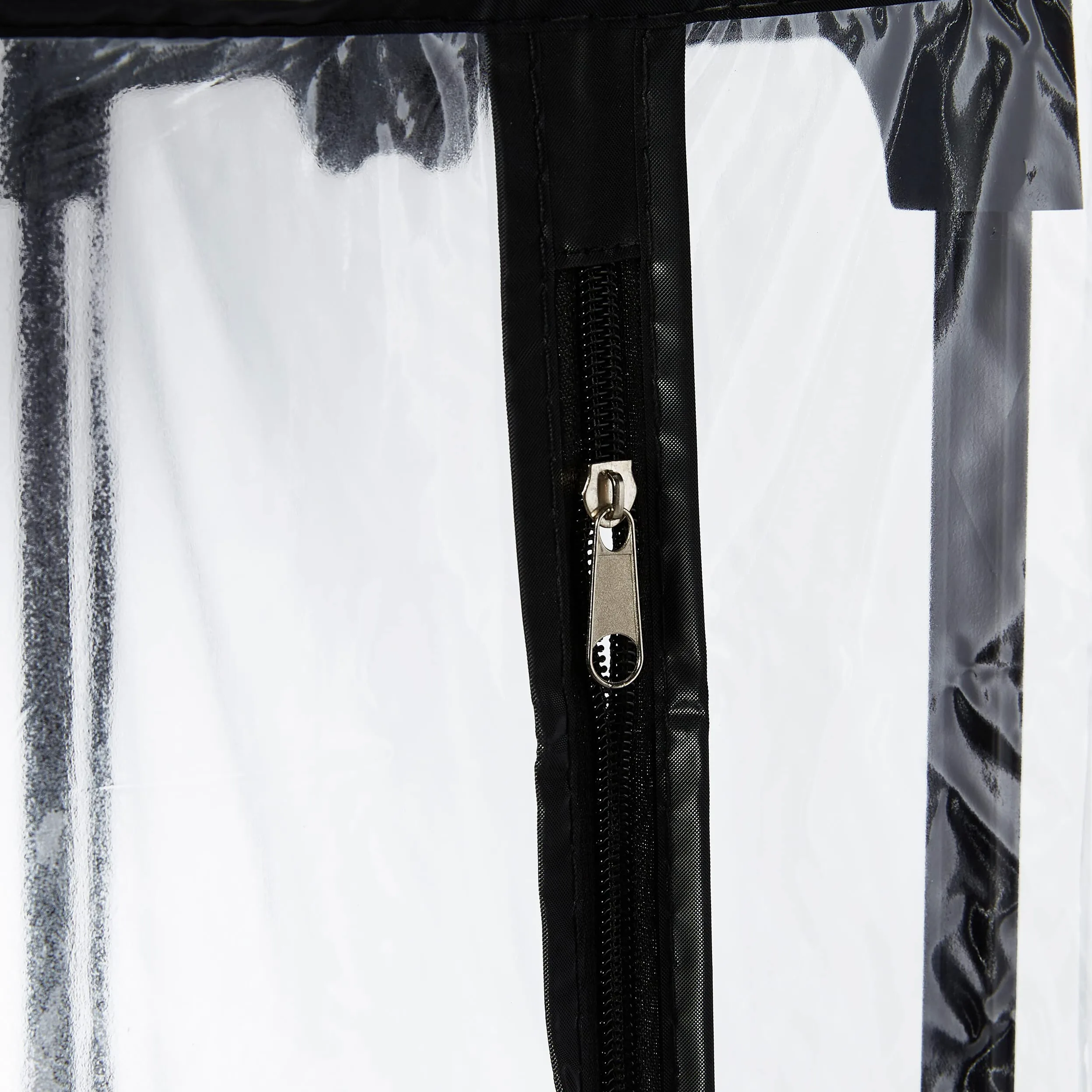 Relaxdays Serre de Balcon, 2 étagères, bâche en PVC, Acier, H x L x P : 94 x 67 x 49 cm, Transparent et Noir