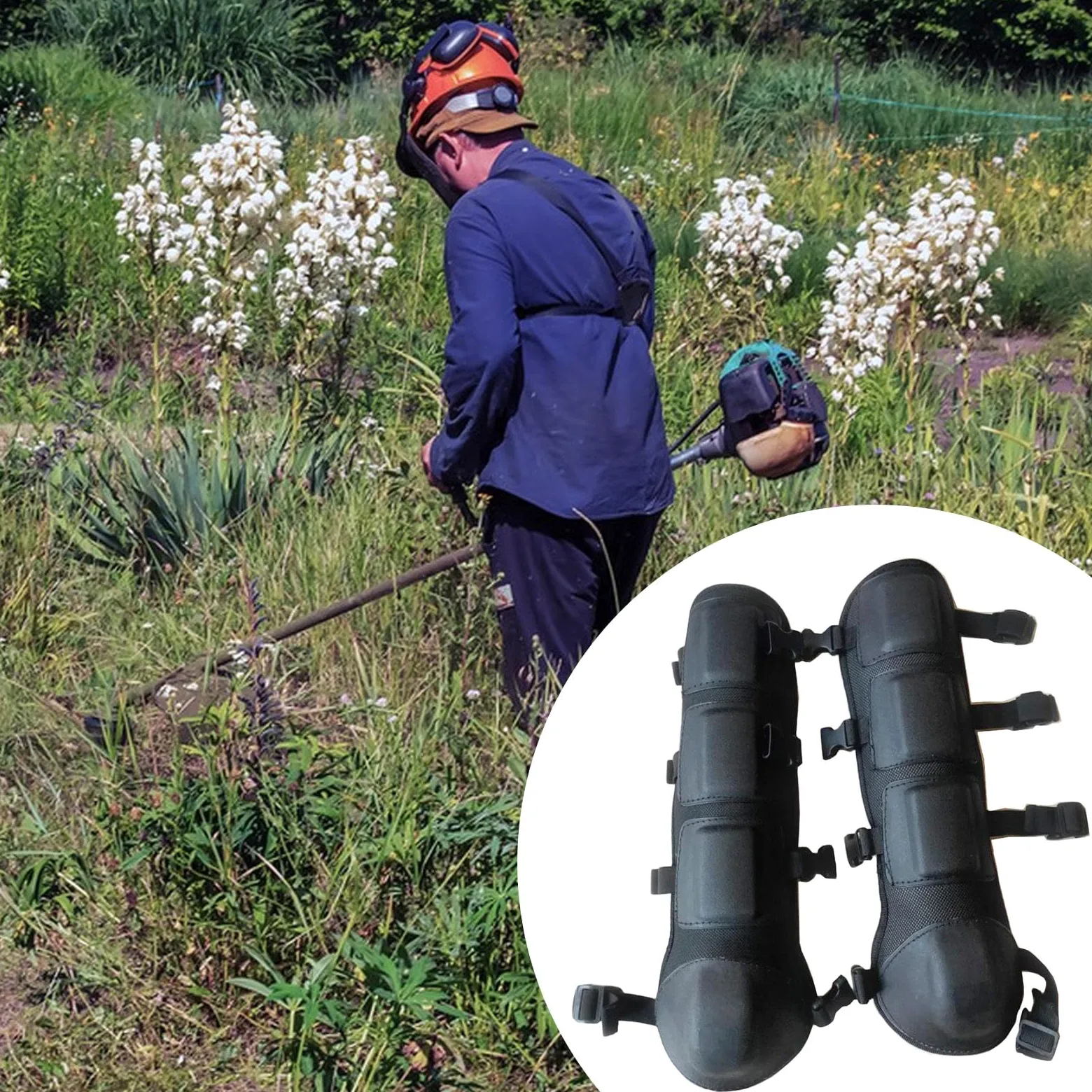 Lot de 2 Genouillères de Jardinage, Genouillère Travail, Genouillères de Protection, Housses de Protection, Protège-Tibias, Protège-Jambes pour Tronçonneuse, Protège-Tibias pour Hommes de Jardin