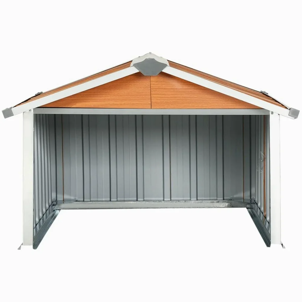 vidaXL Garage Tondeuse à Gazon 92 x 97 x 63 cm Acier galvanisé Marron