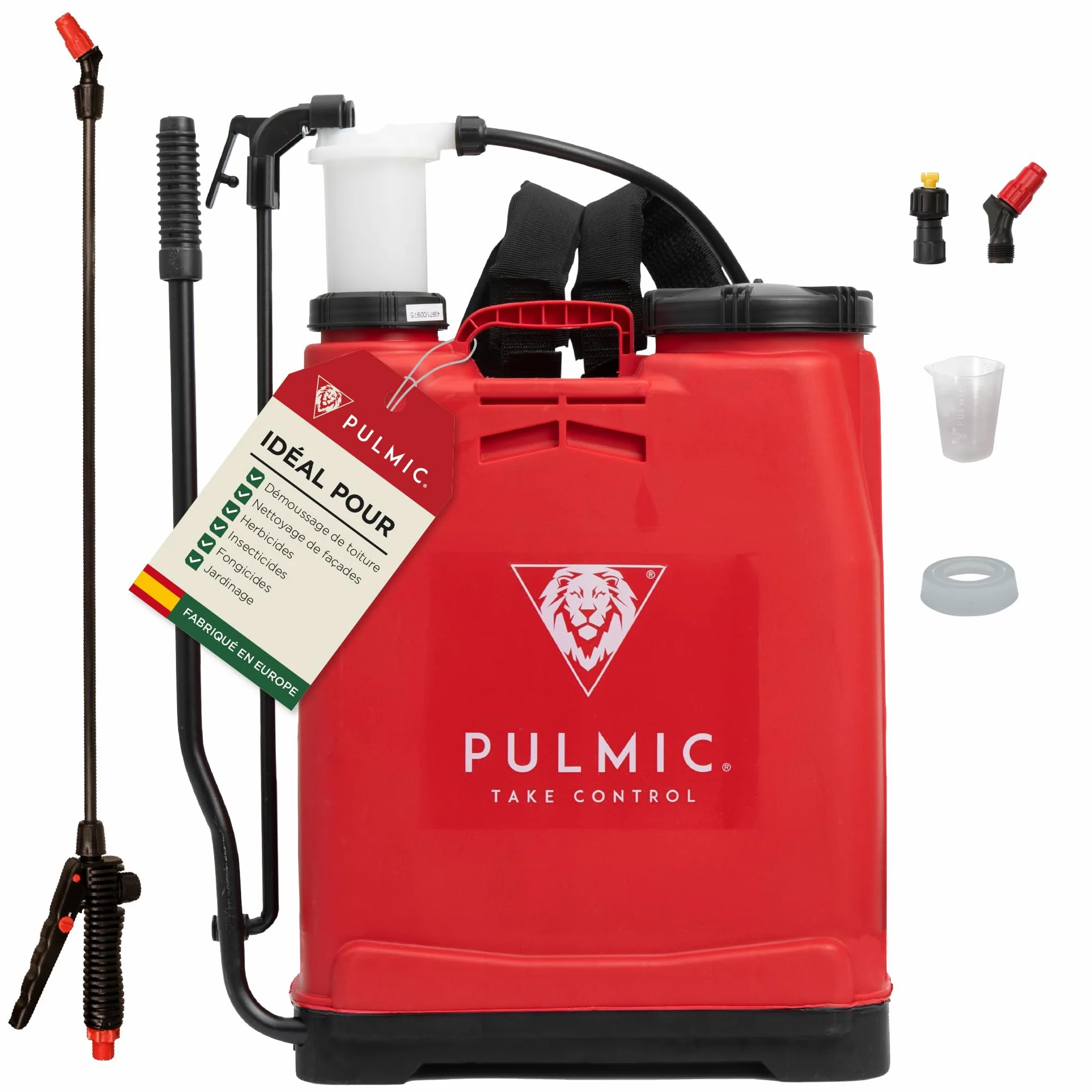 Pulmic Raptor 16 Advance Pulvérisateur à Dos pour pelouse et Jardin, pulvérisateur Manuel pour Mauvaises Herbes, Pompe Manuelle avec Faible Usure, pulvérisateur à Sac à Dos de 10l