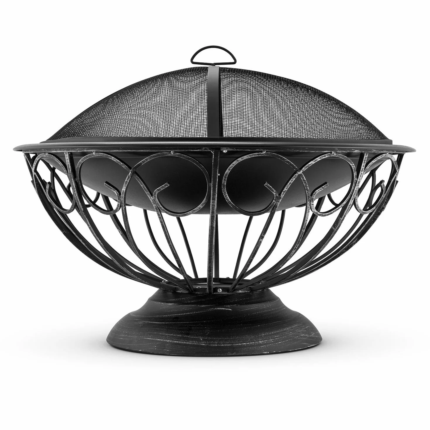 Blumfeldt Brasero de Jardin 75 cm Foyer Large Grille 60 cm Barbecue Tulip Noir