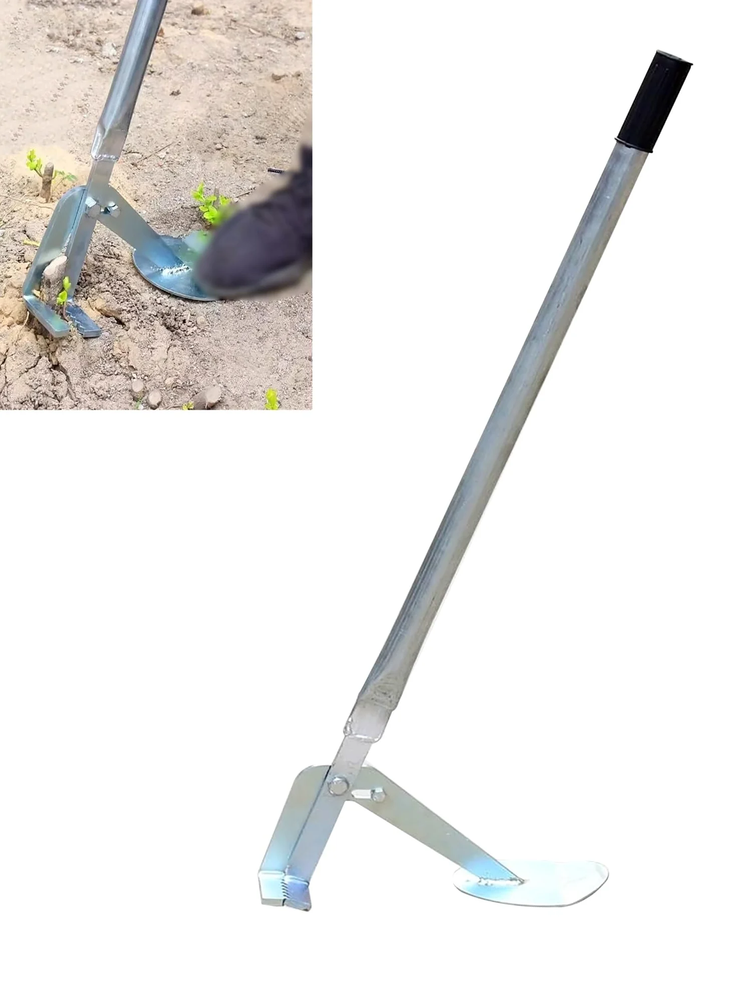 Outil de retrait de piquet de forme en béton – Extracteur de poteau de clôture pour cours, fermes et jardins – Principe de levier, 90/120 cm de long pour tube carré et tuyau rond