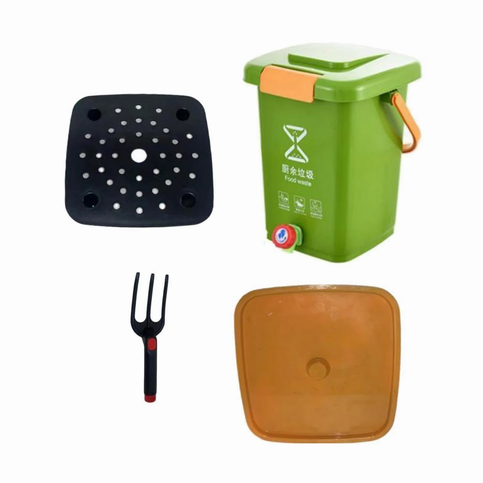 Seau Compost Cuisine Seau Compostage Cuisine Poubelle Recyclage Bac Déchets Intérieur Poignée Renforcée Multifonction Hermétique Adapté à La Collecte, m
